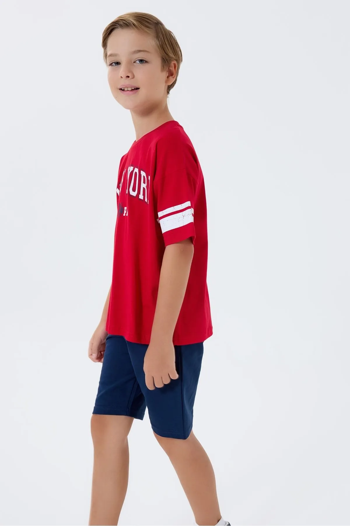 4-15 Yaş Lisanslı Us Polo Assn Erkek Çocuk Takım-Kırmızı
