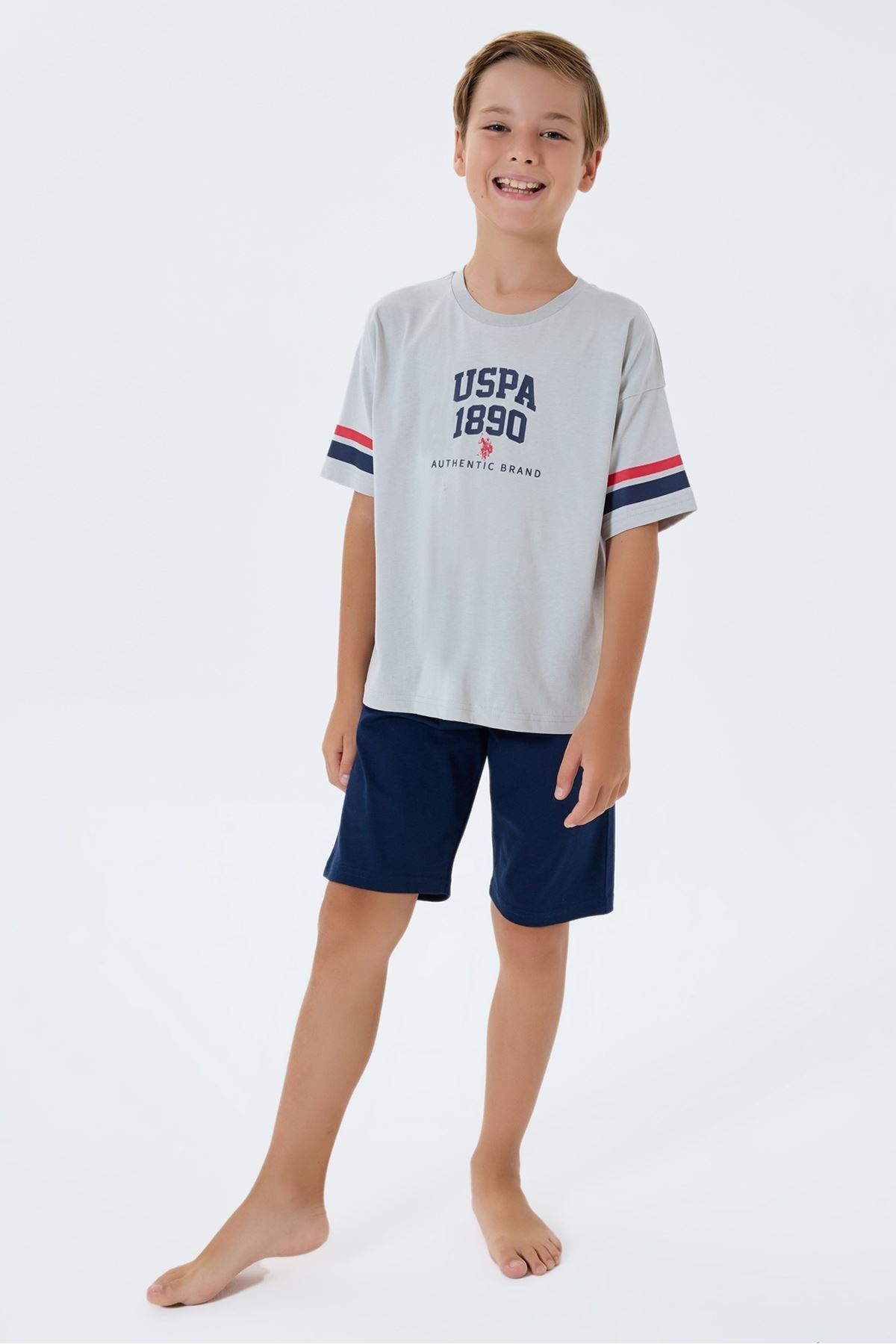 4-15 Yaş Lisanslı Us Polo Assn Erkek Çocuk Takım-Taş