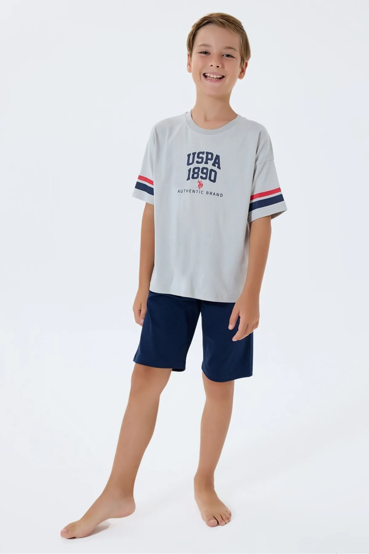 4-15 Yaş Lisanslı Us Polo Assn Erkek Çocuk Takım-Taş