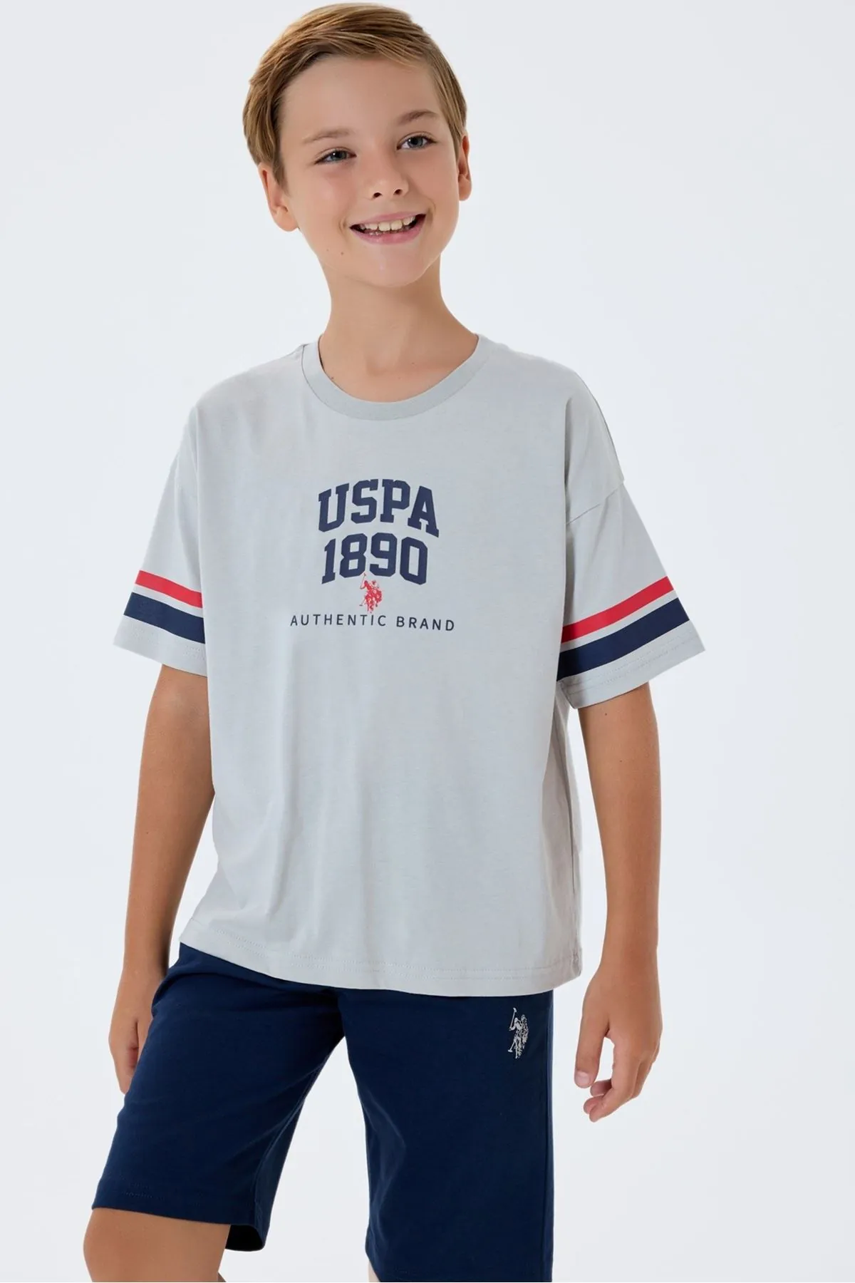 4-15 Yaş Lisanslı Us Polo Assn Erkek Çocuk Takım-Taş