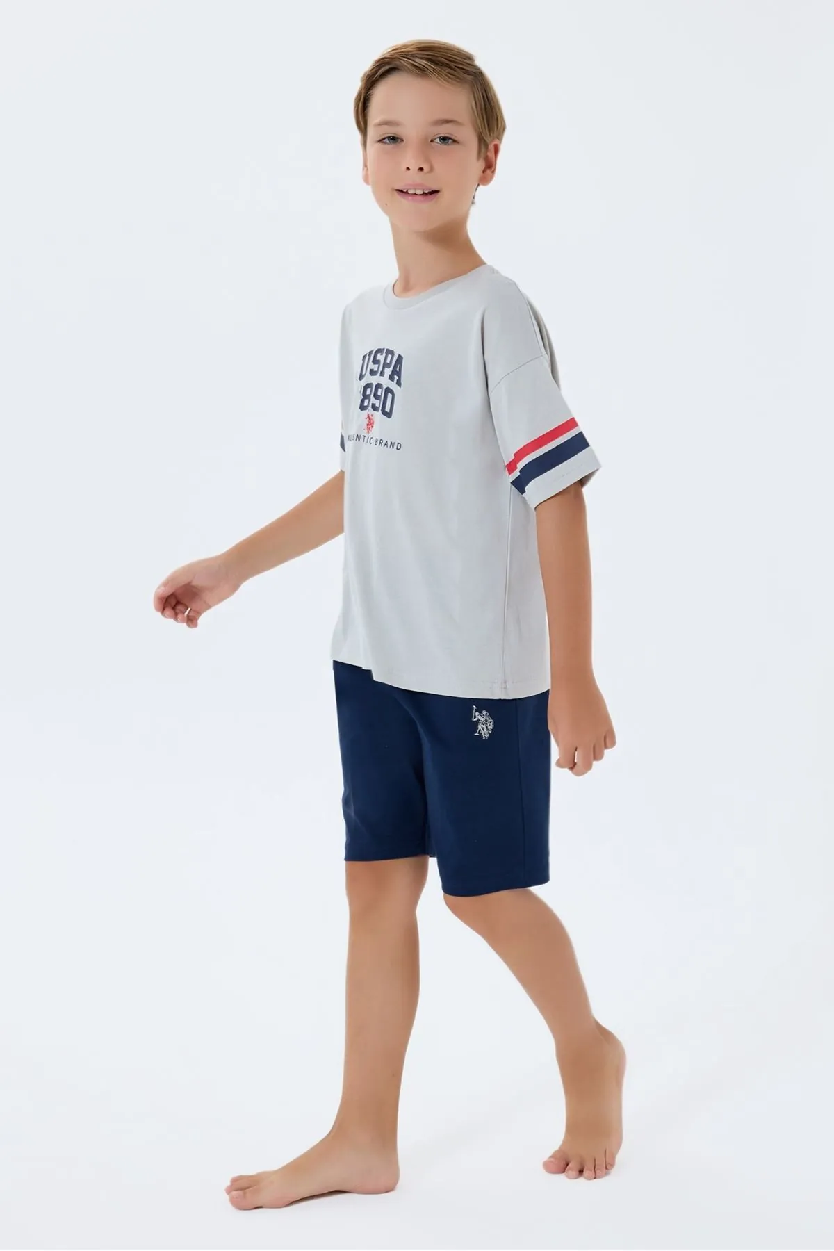 4-15 Yaş Lisanslı Us Polo Assn Erkek Çocuk Takım-Taş