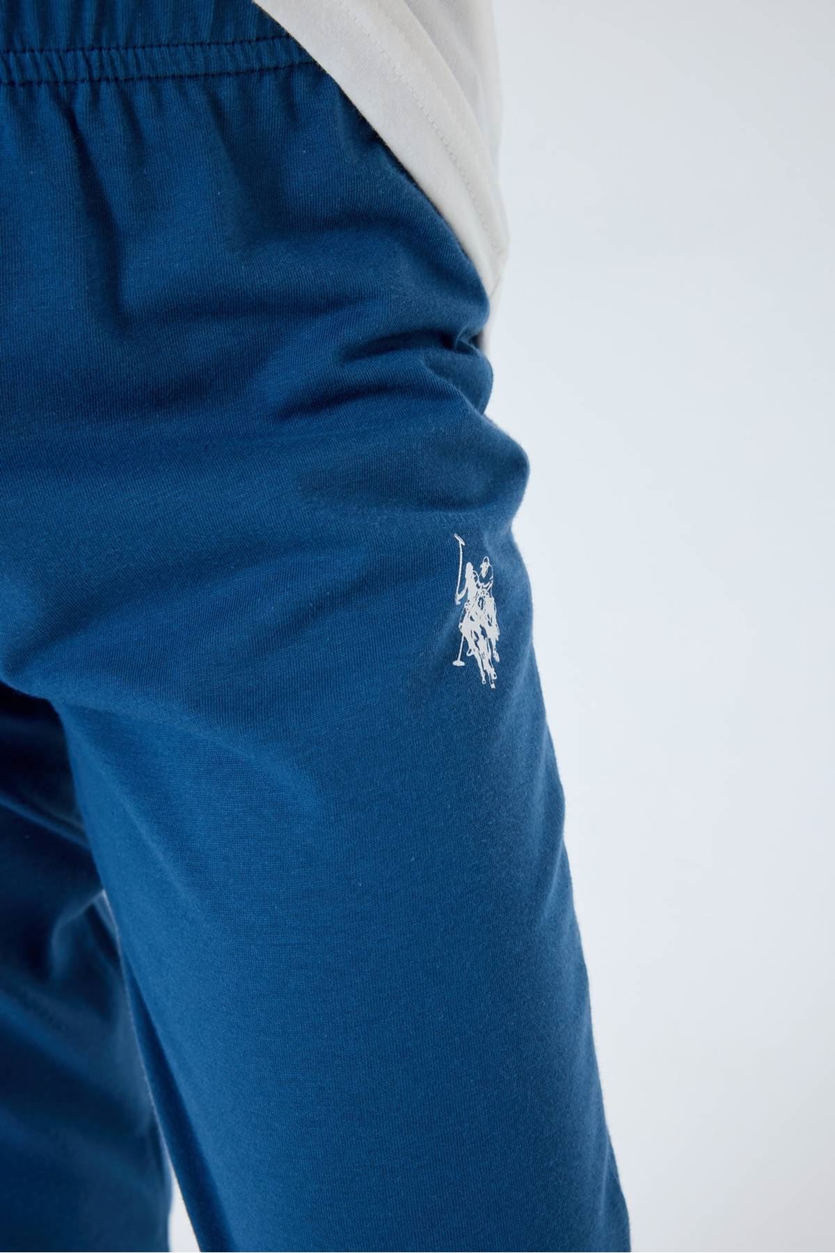 4-15 Yaş Lisanslı Us Polo Assn Erkek Çocuk Takım-Ekru