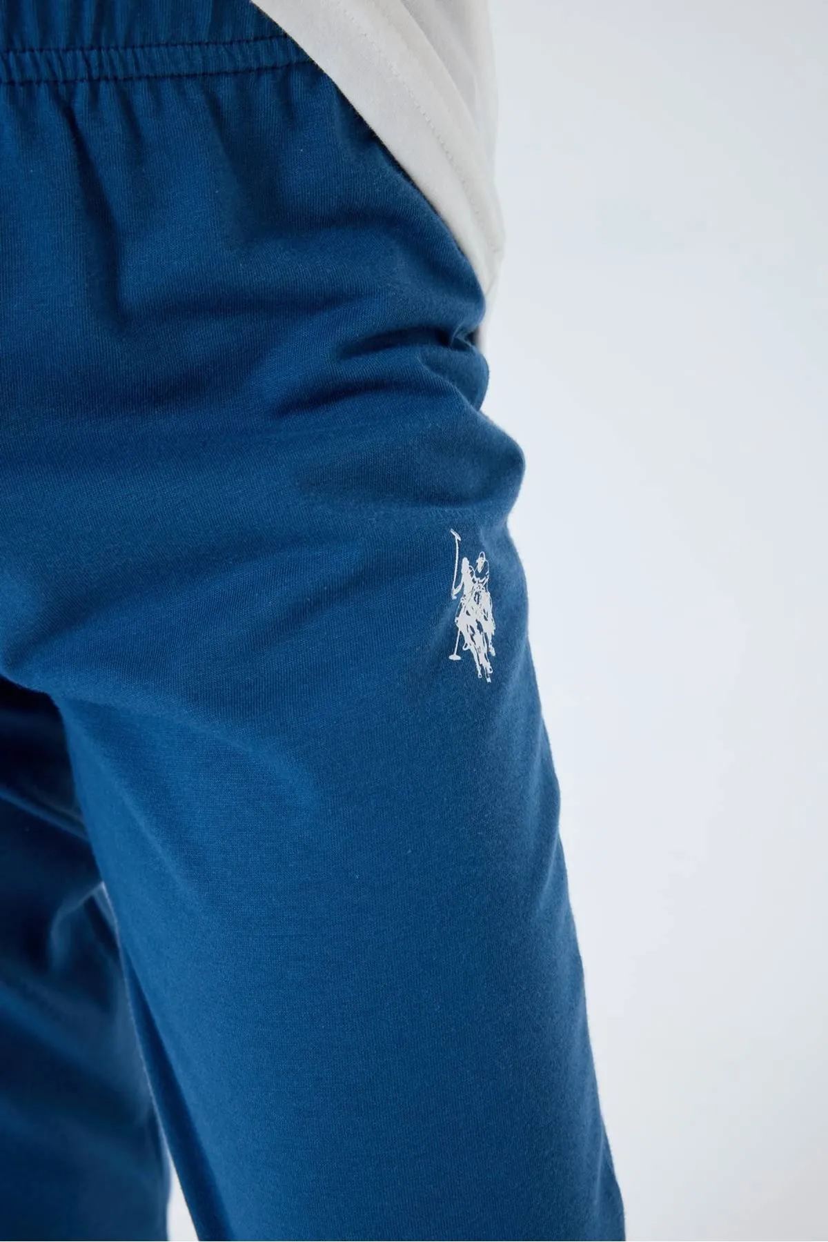 4-15 Yaş Lisanslı Us Polo Assn Erkek Çocuk Takım-Ekru
