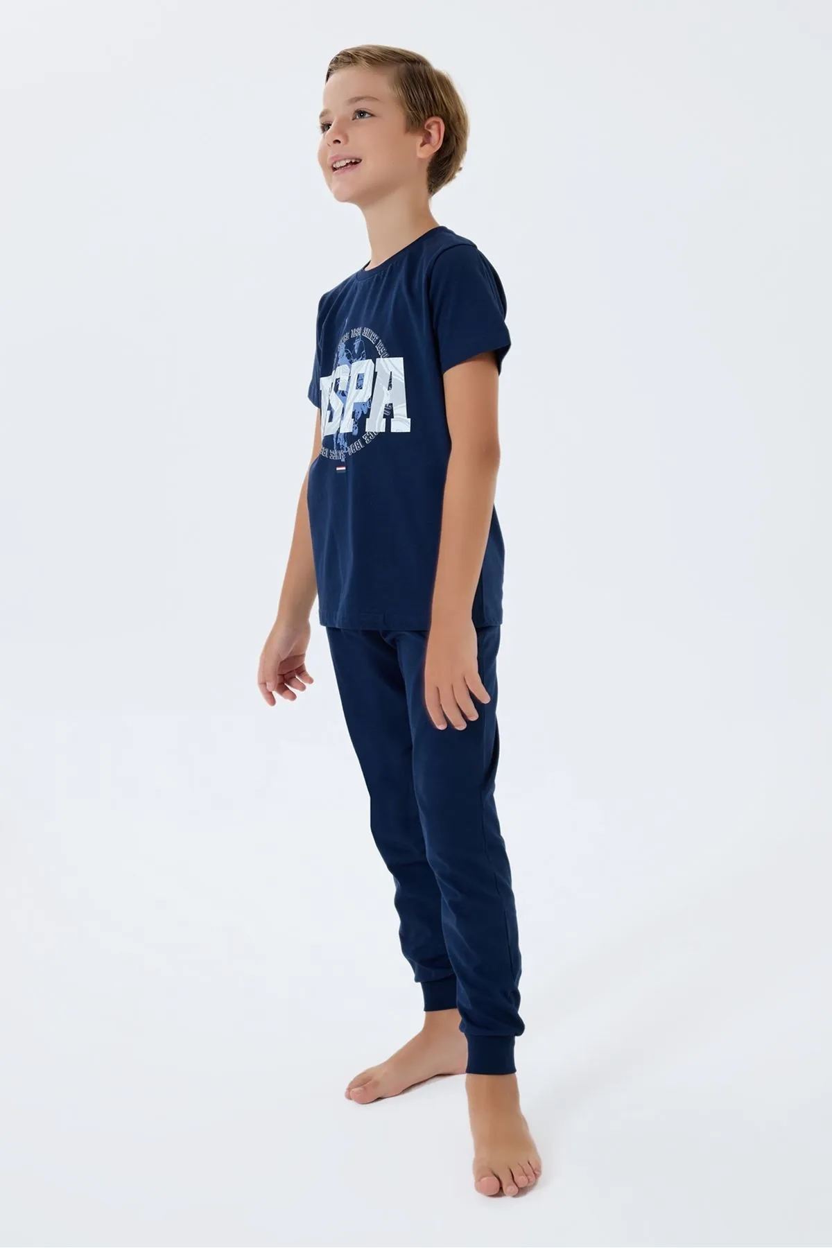 4-15 Yaş Lisanslı Us Polo Assn Erkek Çocuk Takım-Lacivert