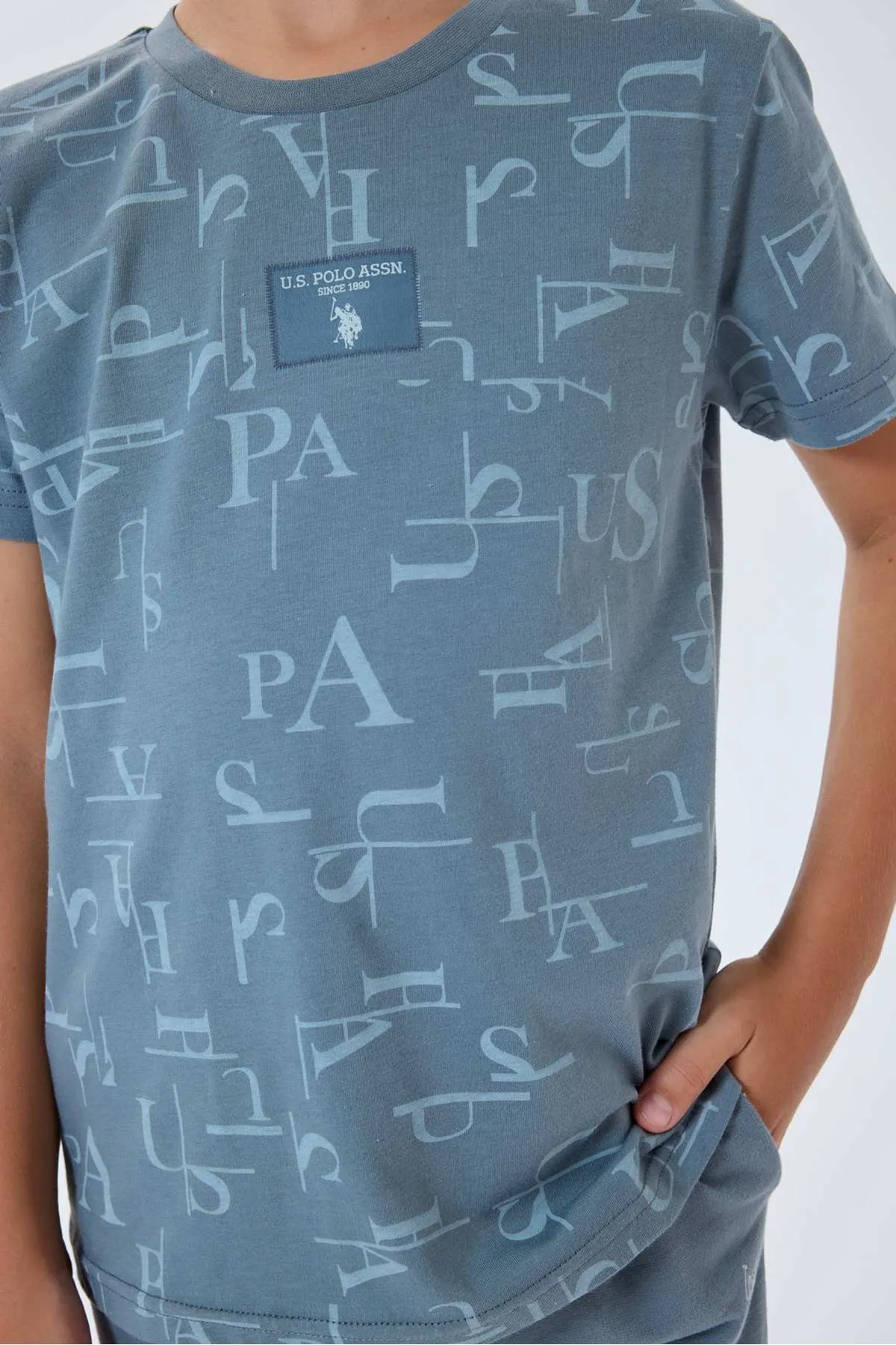 4-15 Yaş Lisanslı Us Polo Assn Erkek Çocuk Takım-Taş