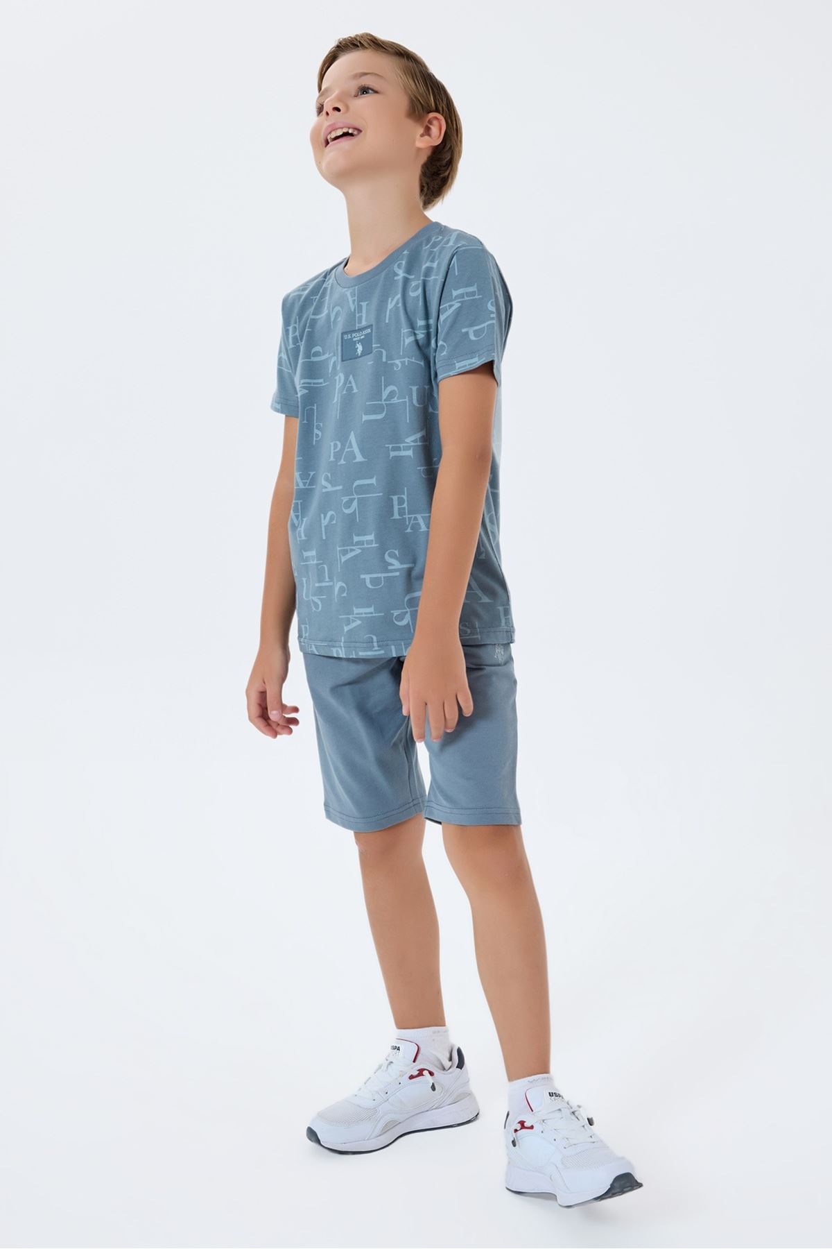 4-15 Yaş Lisanslı Us Polo Assn Erkek Çocuk Takım-Taş