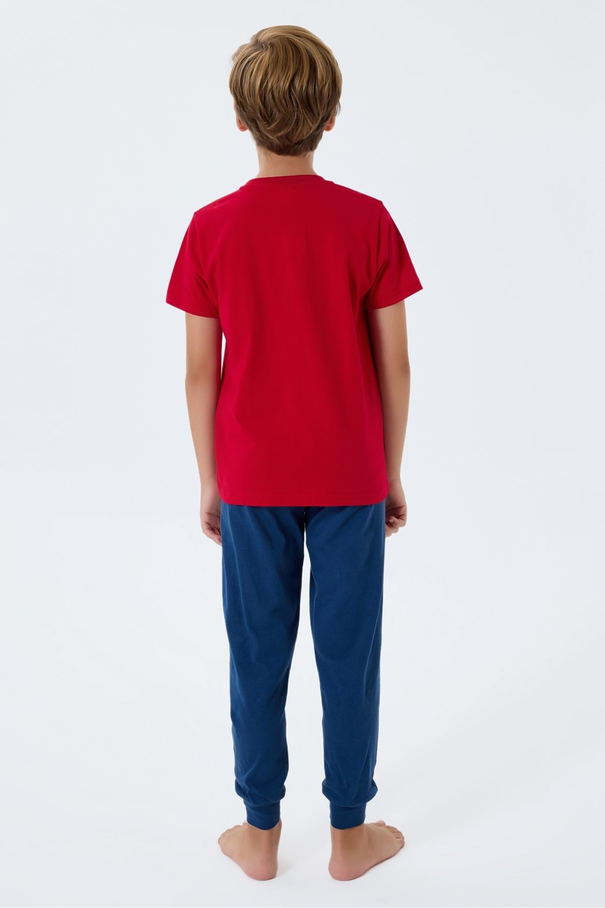 4-15 Yaş Lisanslı Us Polo Assn Erkek Çocuk Takım-Kırmızı