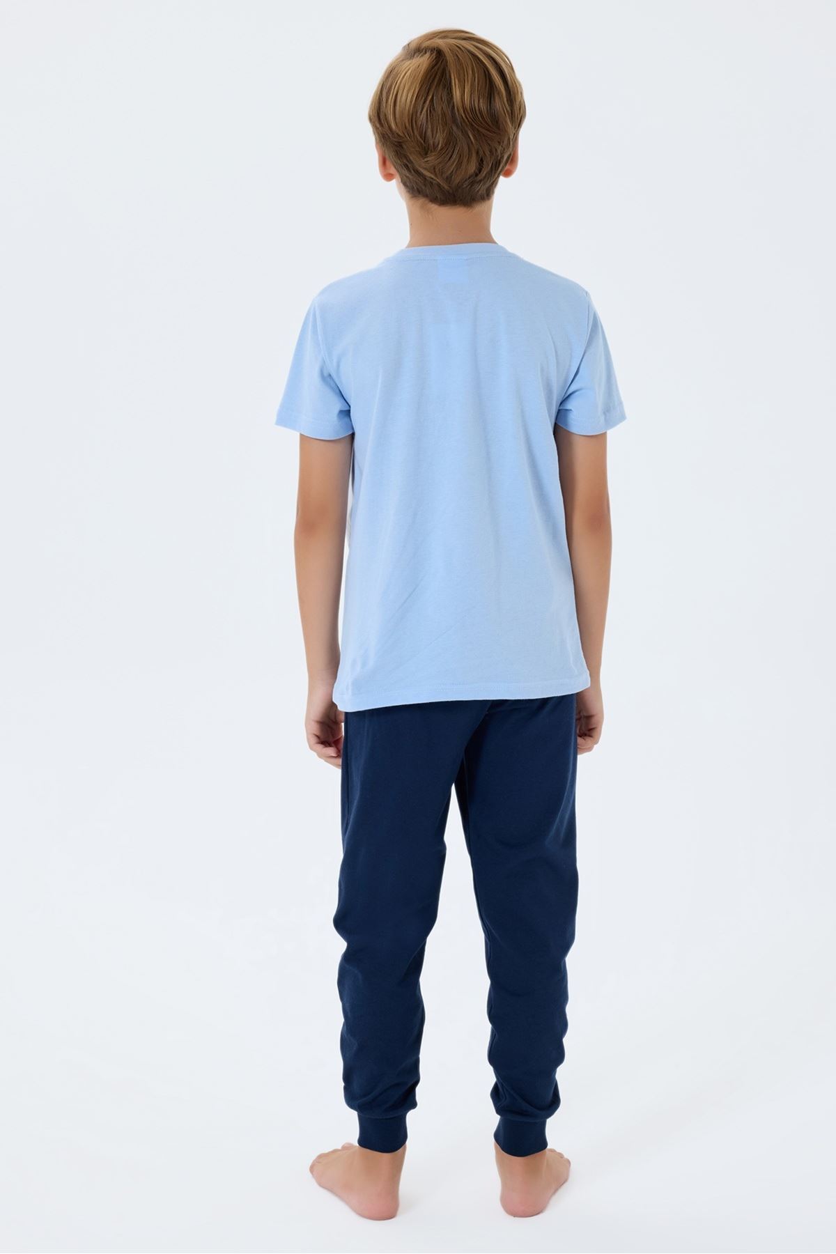 4-15 Yaş Lisanslı Us Polo Assn Erkek Çocuk Takım-Mavi