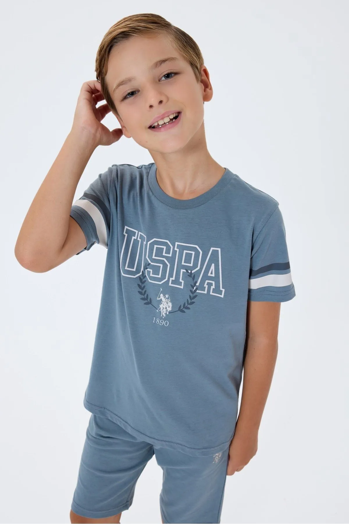 4-15 Yaş Lisanslı Us Polo Assn Erkek Çocuk Takım-Taş
