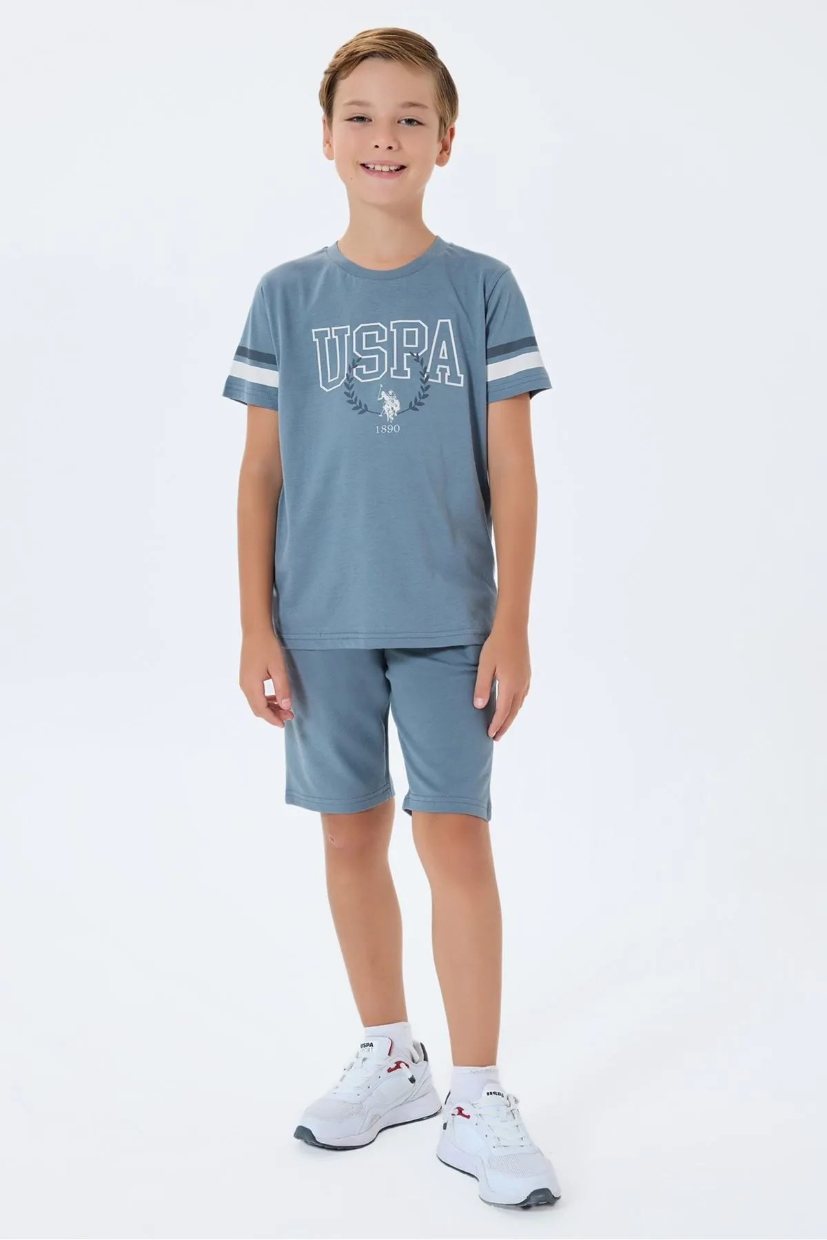 4-15 Yaş Lisanslı Us Polo Assn Erkek Çocuk Takım-Taş
