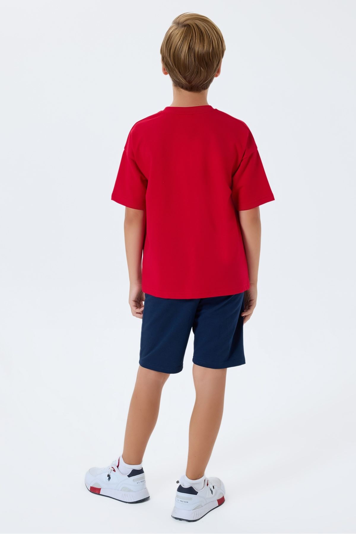 4-15 Yaş Lisanslı Us Polo Assn Erkek Çocuk Takım-Kırmızı