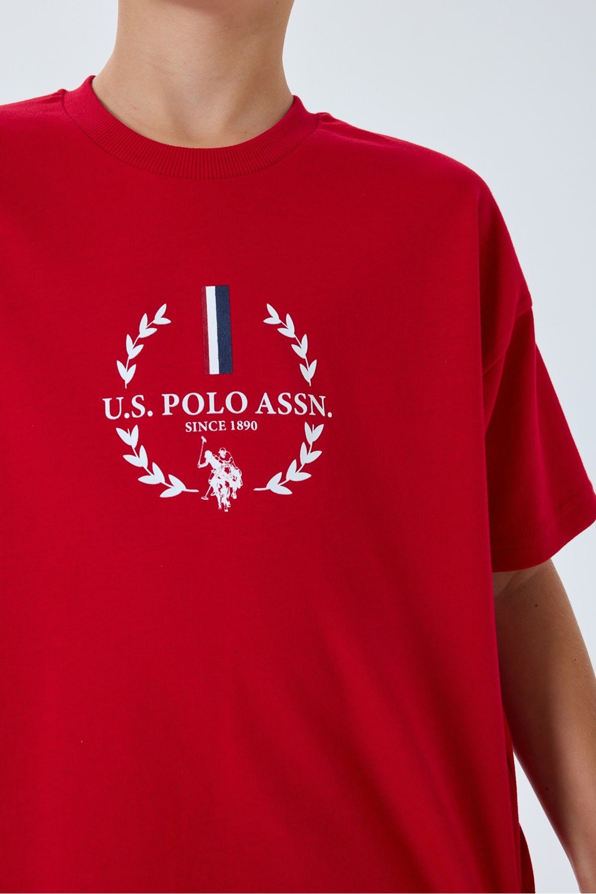 4-15 Yaş Lisanslı Us Polo Assn Erkek Çocuk Takım-Kırmızı