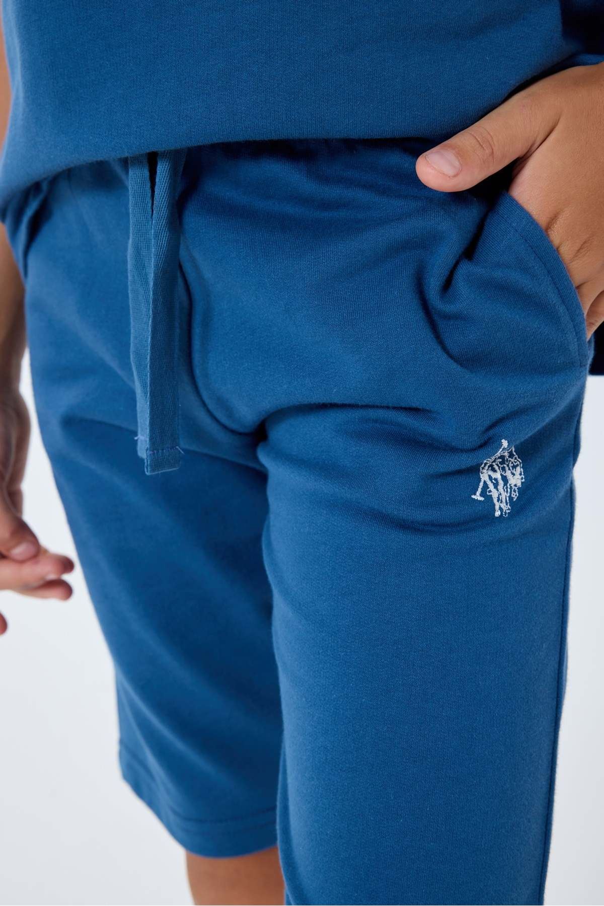 4-15 Yaş Lisanslı Us Polo Assn Erkek Çocuk Takım-Mavi