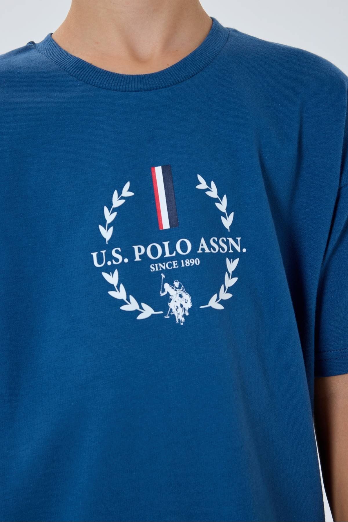 4-15 Yaş Lisanslı Us Polo Assn Erkek Çocuk Takım-Mavi