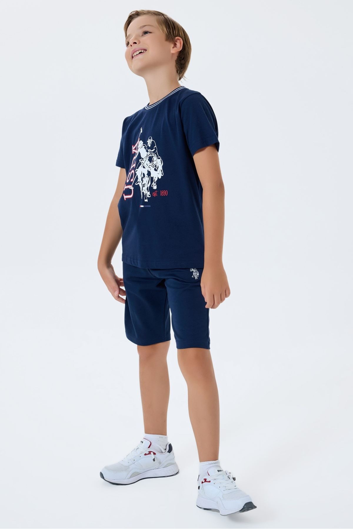 4-15 Yaş Lisanslı Us Polo Assn Erkek Çocuk Takım-Lacivert