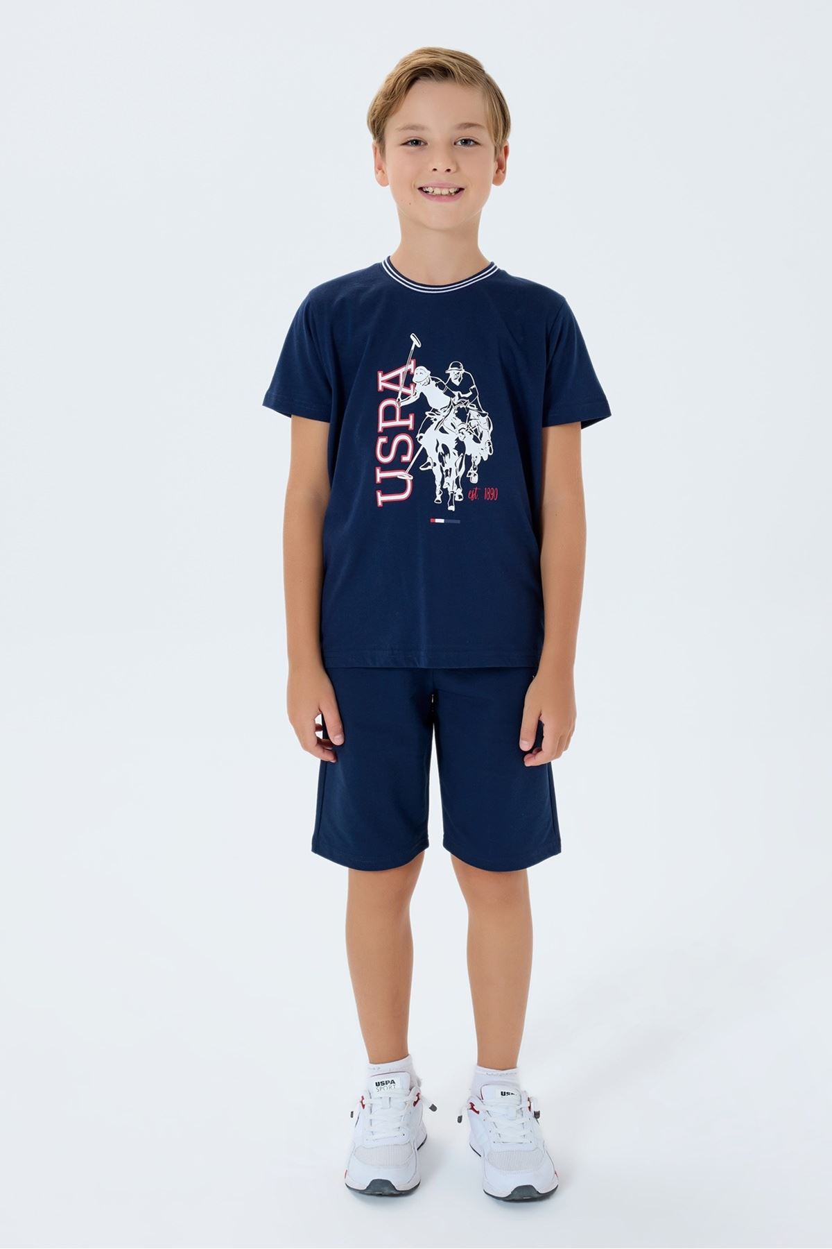 4-15 Yaş Lisanslı Us Polo Assn Erkek Çocuk Takım-Lacivert