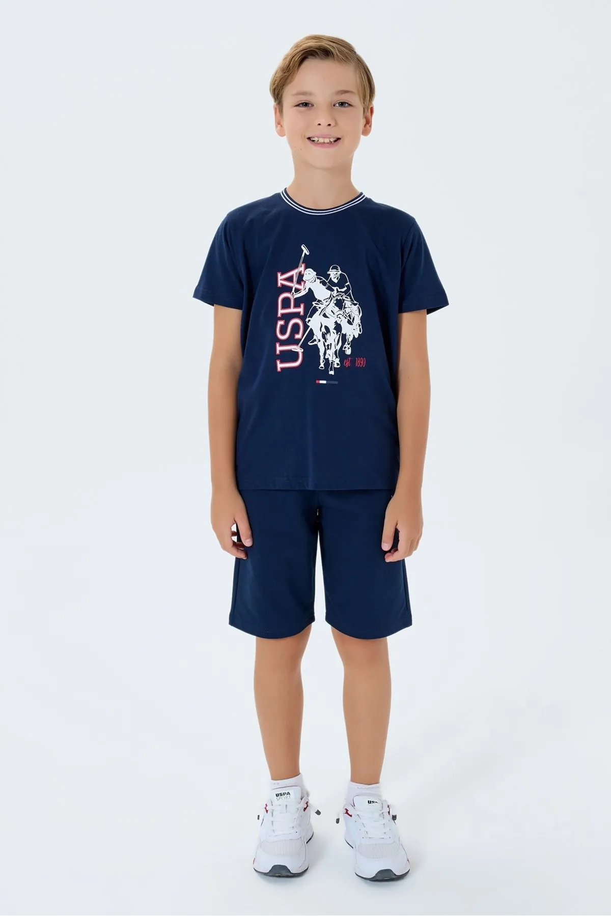 4-15 Yaş Lisanslı Us Polo Assn Erkek Çocuk Takım-Lacivert