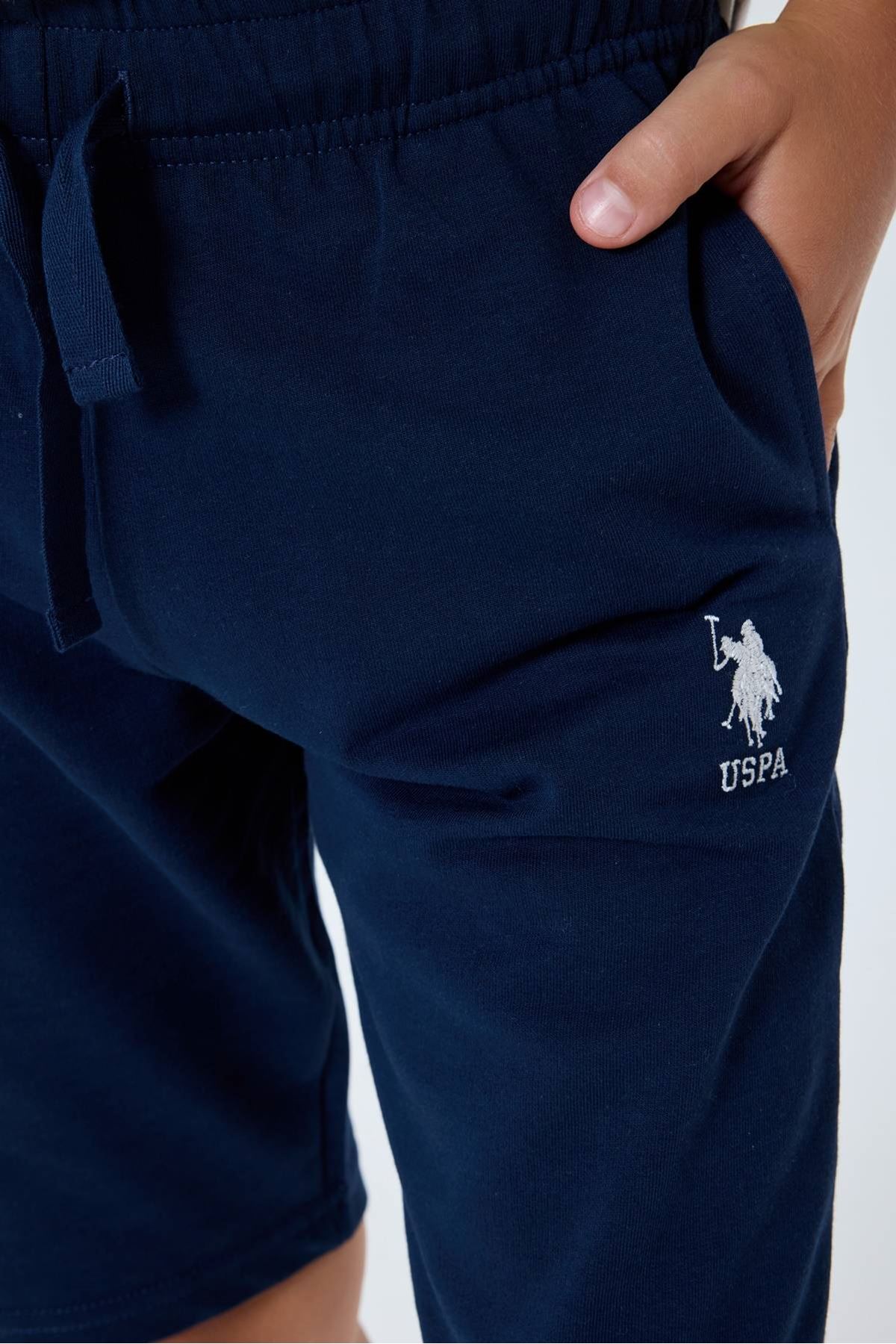 4-15 Yaş Lisanslı Us Polo Assn Erkek Çocuk Takım-Ekru