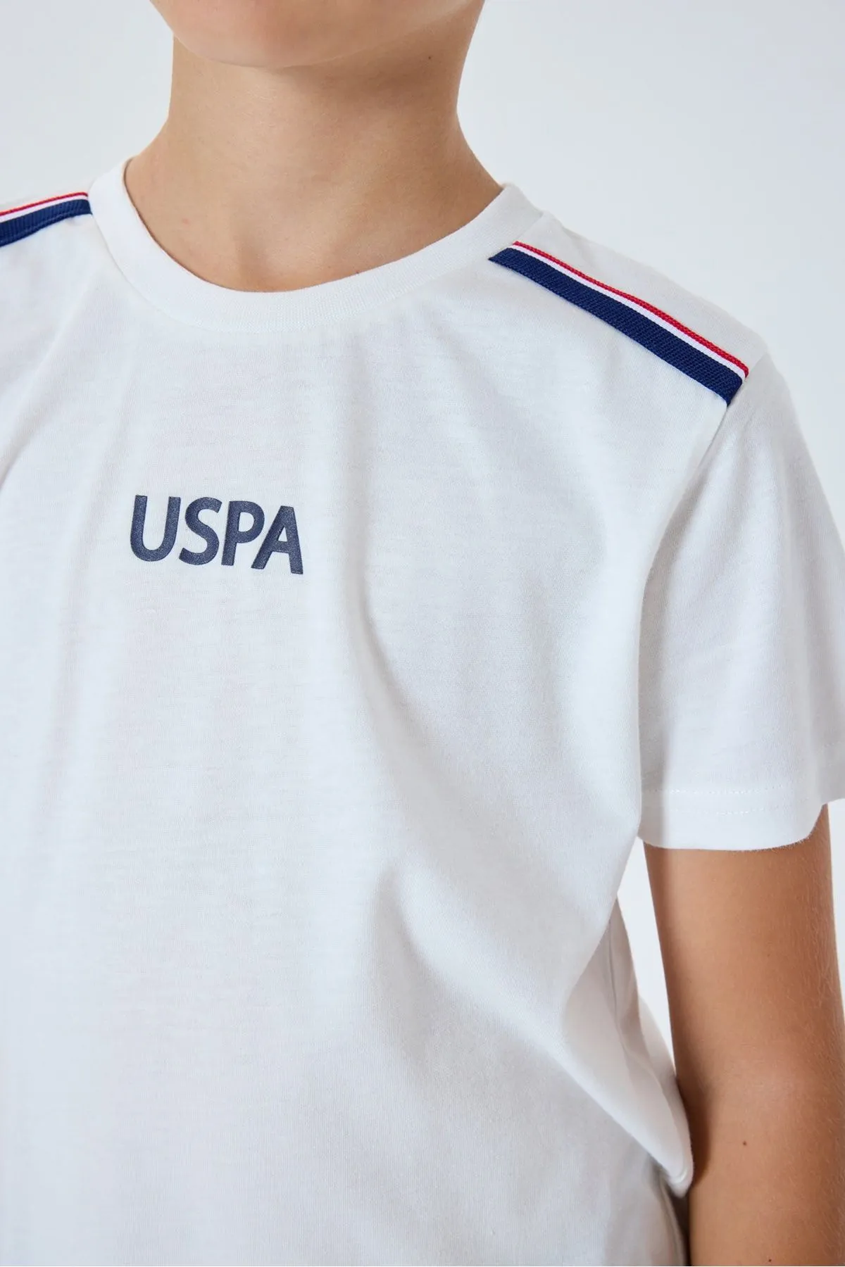 4-15 Yaş Lisanslı Us Polo Assn Erkek Çocuk Takım-Ekru