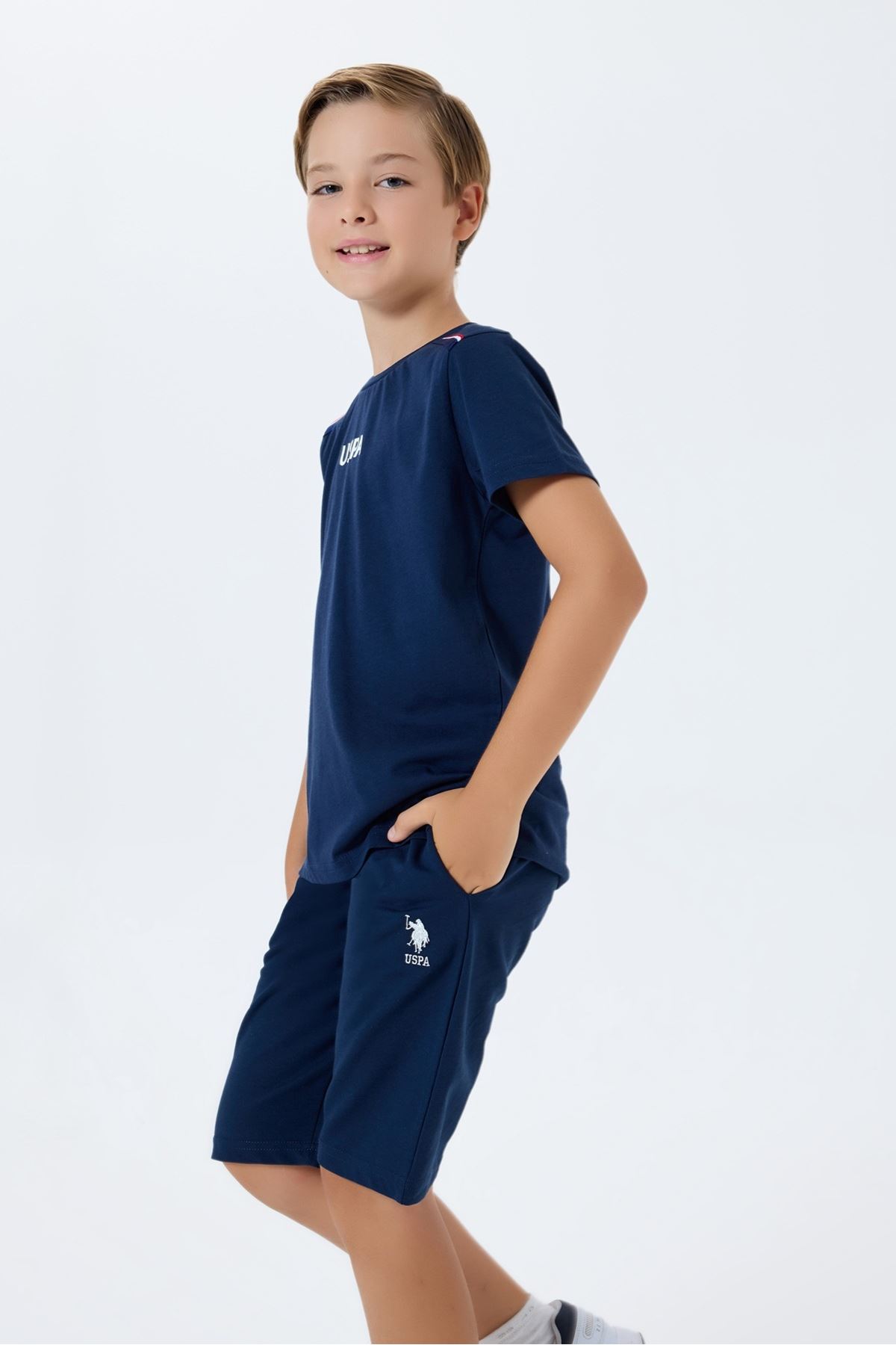 4-15 Yaş Lisanslı Us Polo Assn Erkek Çocuk Takım-Lacivert