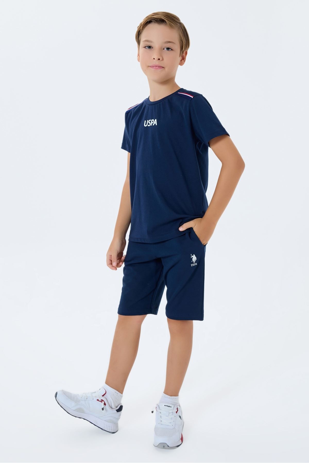 4-15 Yaş Lisanslı Us Polo Assn Erkek Çocuk Takım-Lacivert