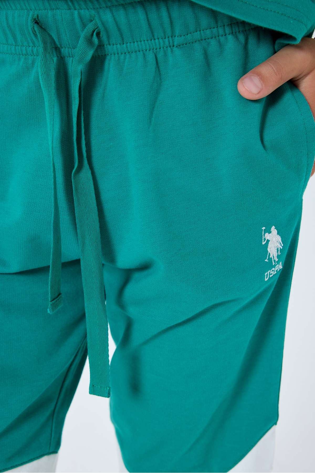 4-15 Yaş Lisanslı Us Polo Assn Erkek Çocuk Takım-Yeşil