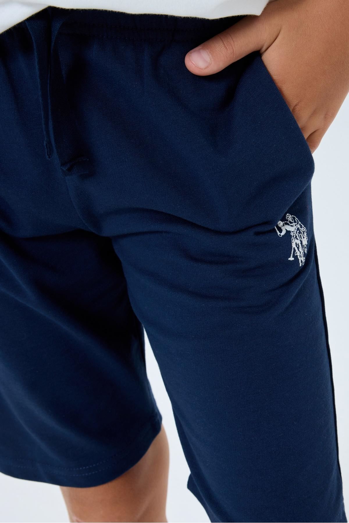 4-15 Yaş Lisanslı Us Polo Assn Erkek Çocuk Takım-Ekru