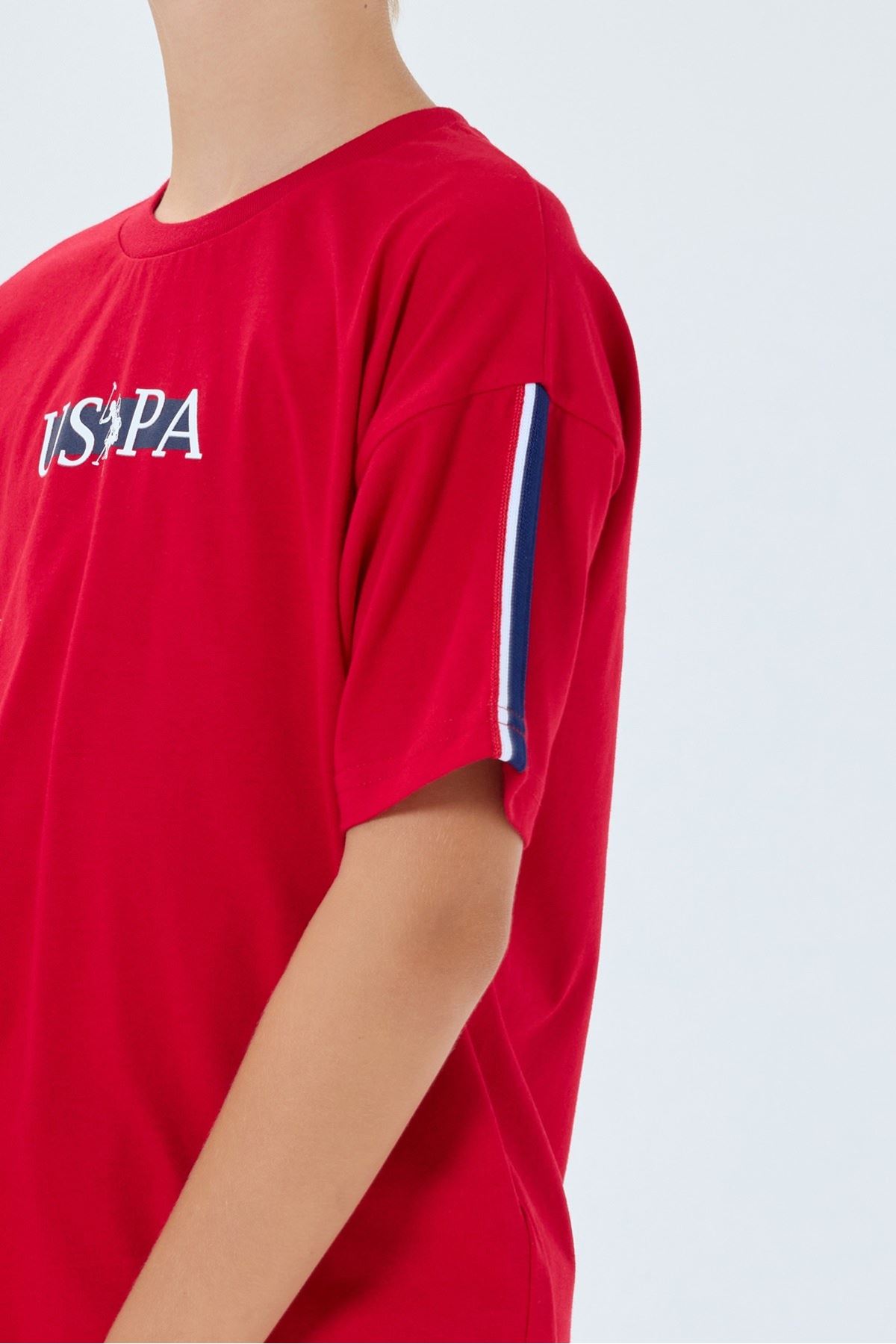 4-15 Yaş Lisanslı Us Polo Assn Erkek Çocuk Takım-Kırmızı