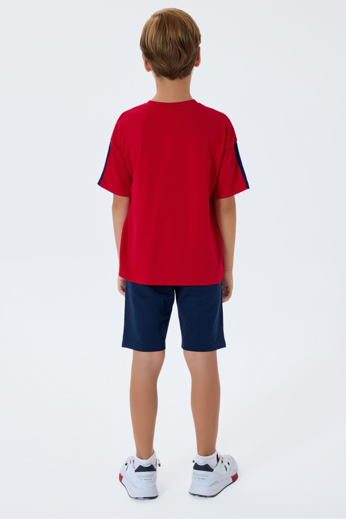 4-15 Yaş Lisanslı Us Polo Assn Erkek Çocuk Takım-Kırmızı