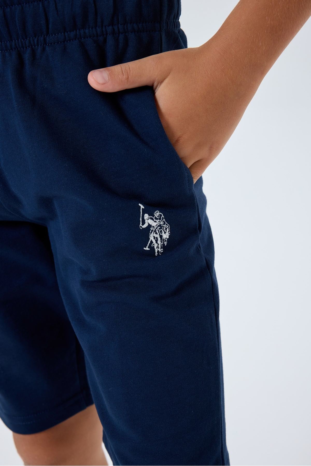 4-15 Yaş Lisanslı Us Polo Assn Erkek Çocuk Takım-Ekru