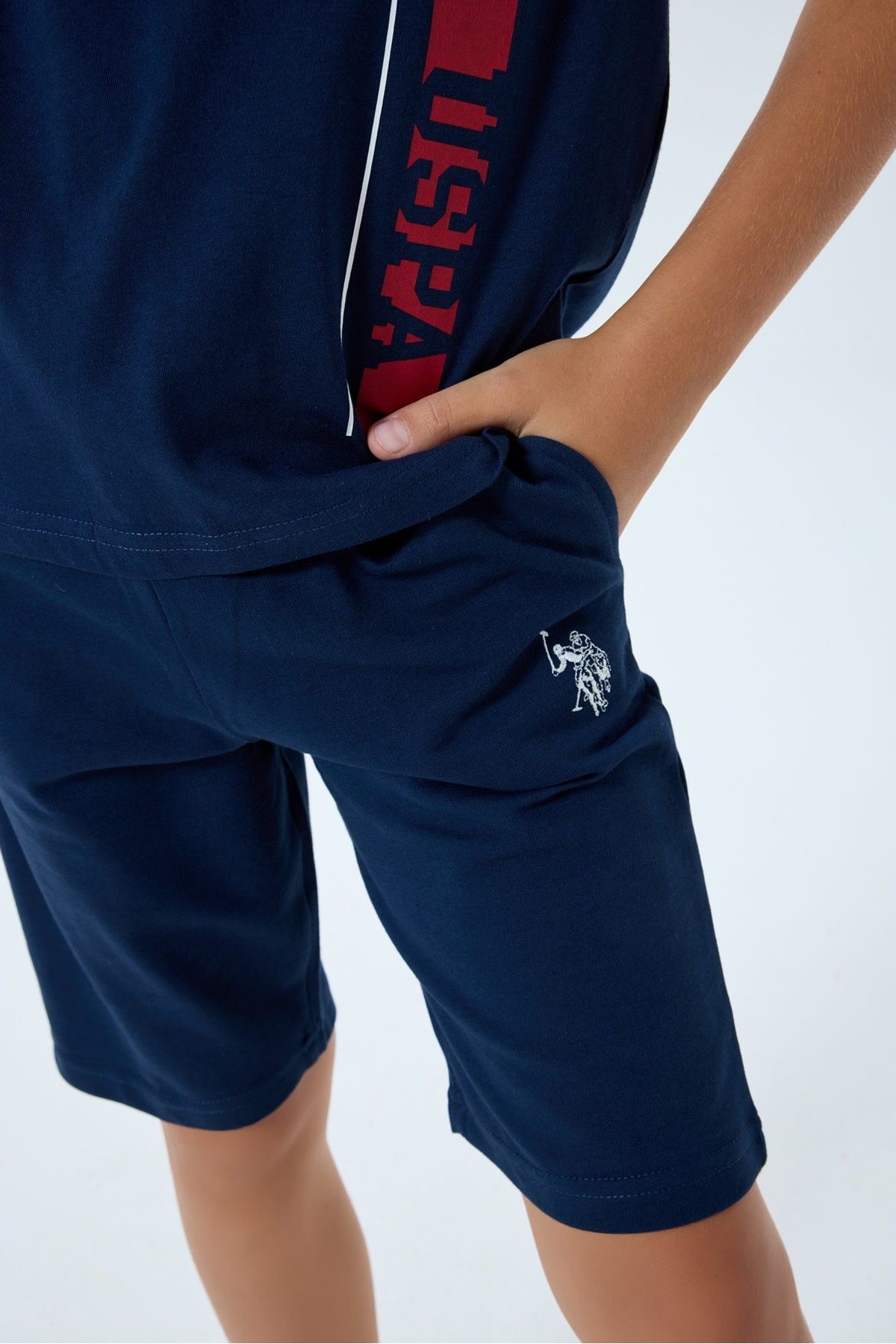 4-15 Yaş Lisanslı Us Polo Assn Erkek Çocuk Takım-Lacivert