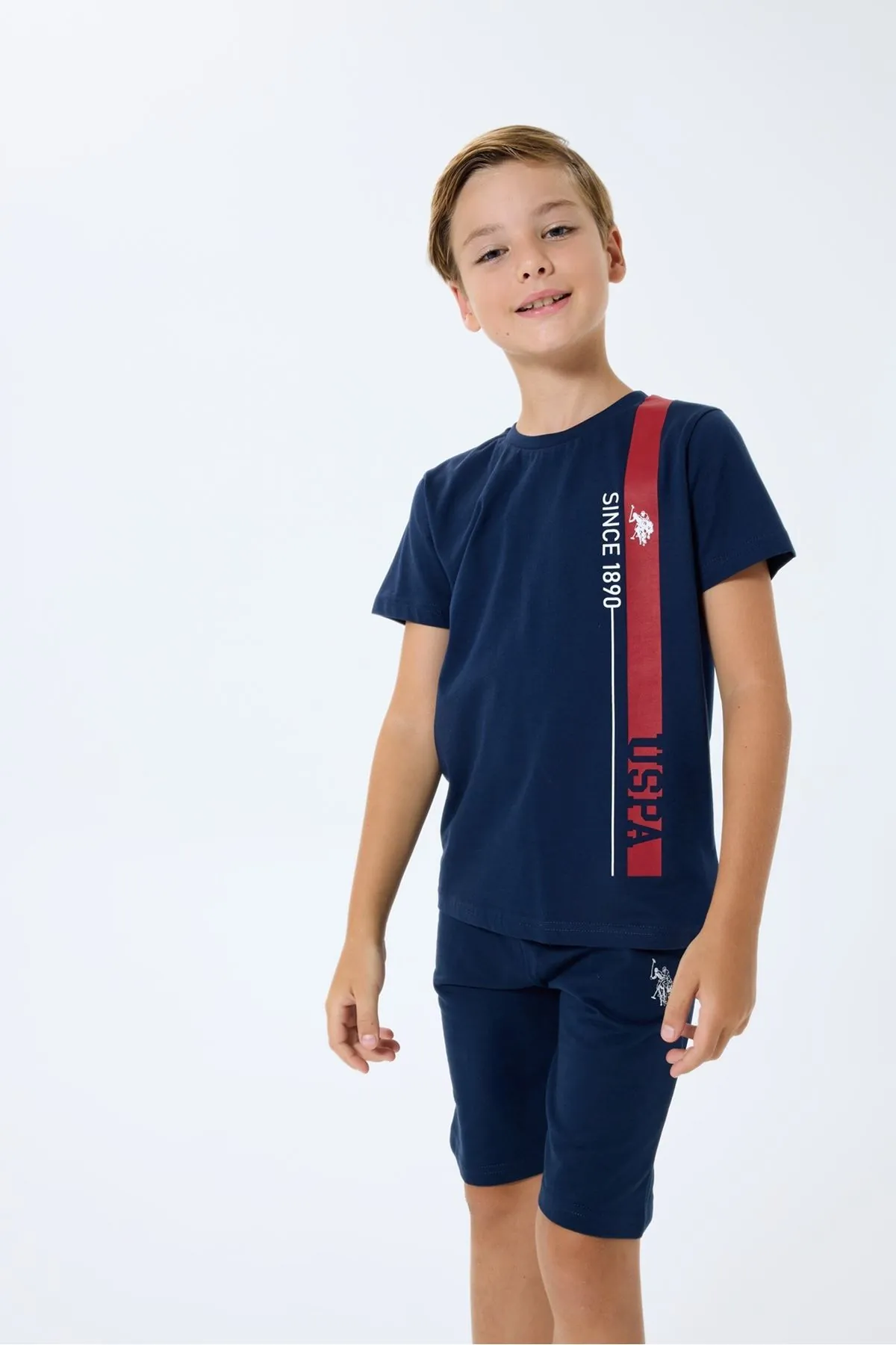4-15 Yaş Lisanslı Us Polo Assn Erkek Çocuk Takım-Lacivert