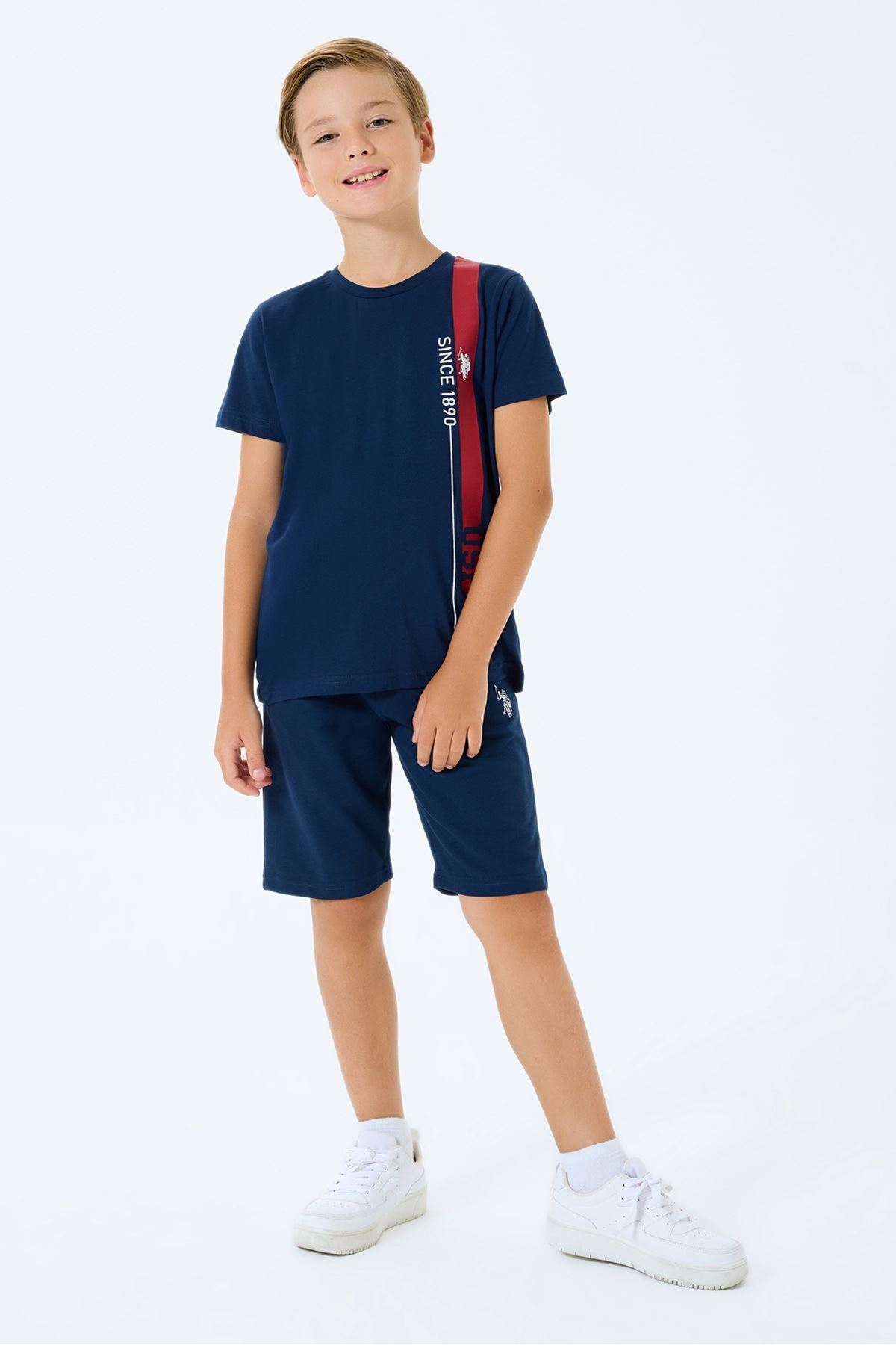 4-15 Yaş Lisanslı Us Polo Assn Erkek Çocuk Takım-Lacivert