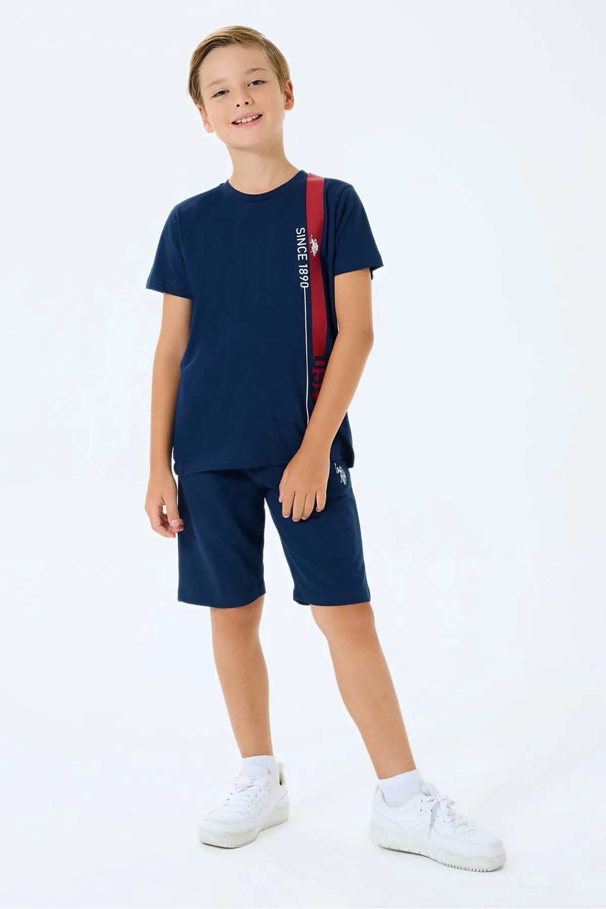 4-15 Yaş Lisanslı Us Polo Assn Erkek Çocuk Takım-Lacivert