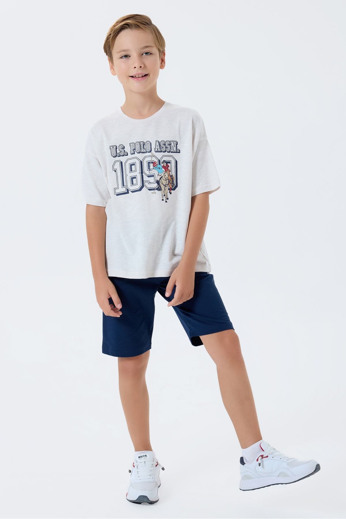 4-15 Yaş Lisanslı Us Polo Assn Erkek Çocuk Takım-Mavi