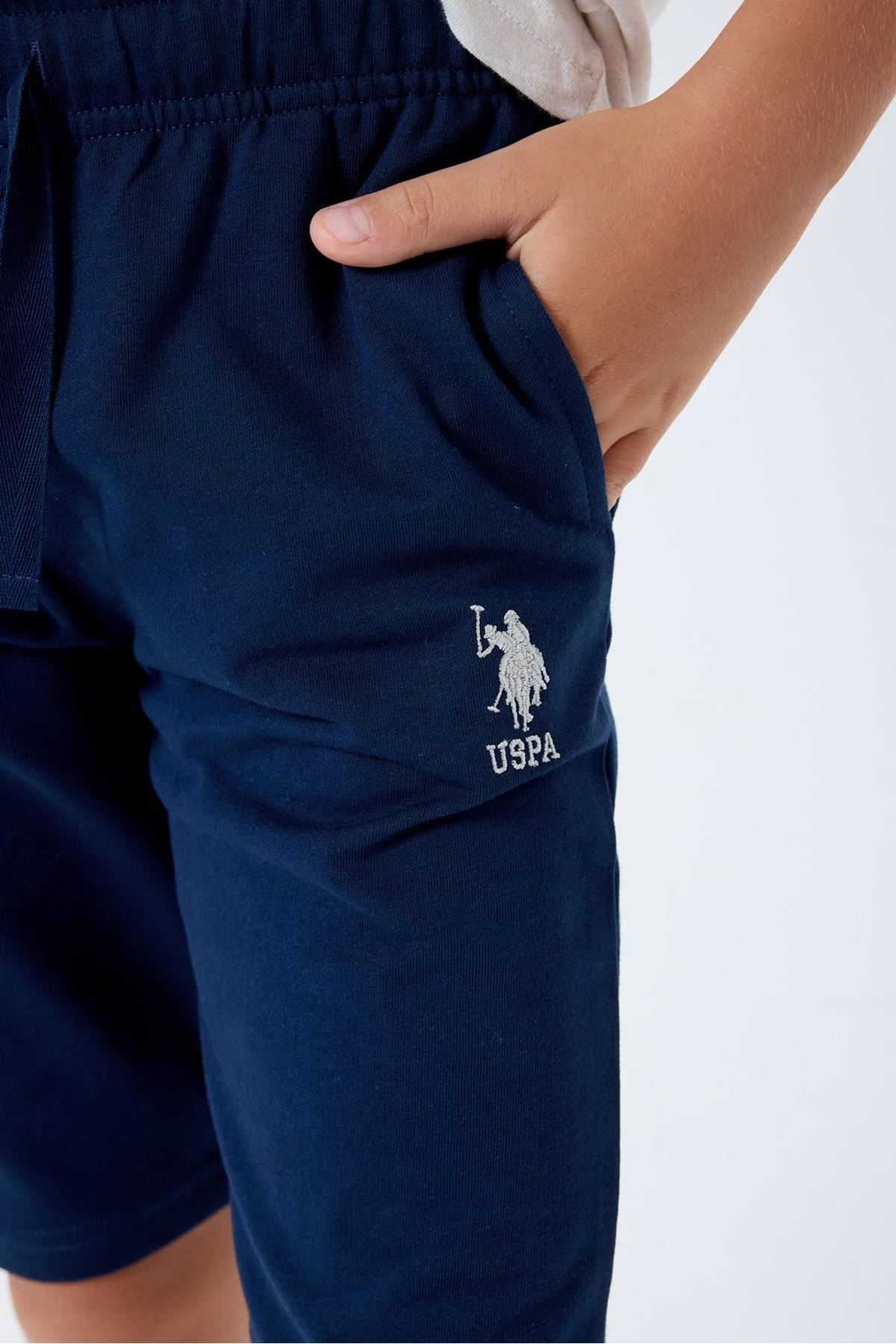 4-15 Yaş Lisanslı Us Polo Assn Erkek Çocuk Takım-Mavi