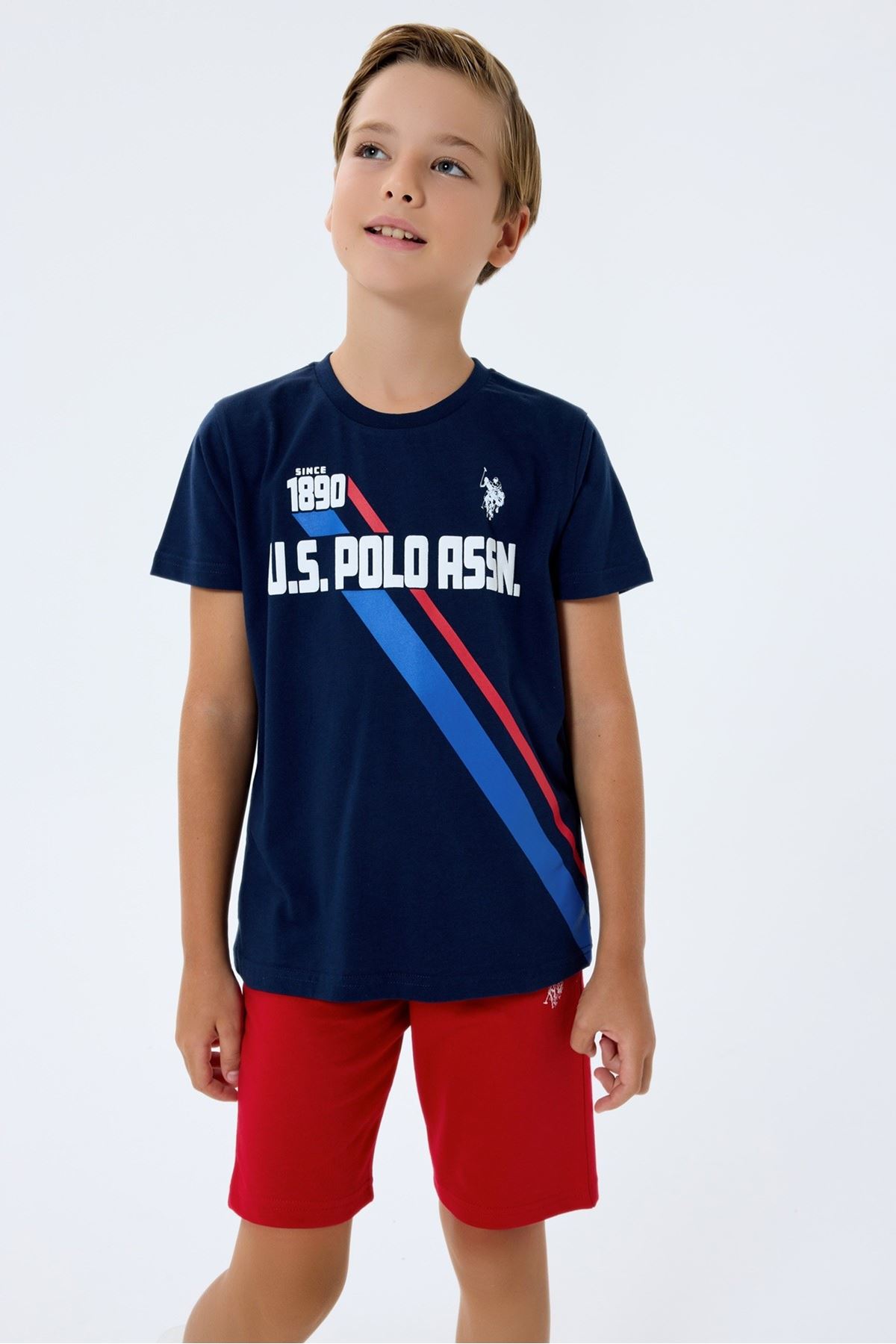 4-15 Yaş Lisanslı Us Polo Assn Erkek Çocuk Takım-Lacivert