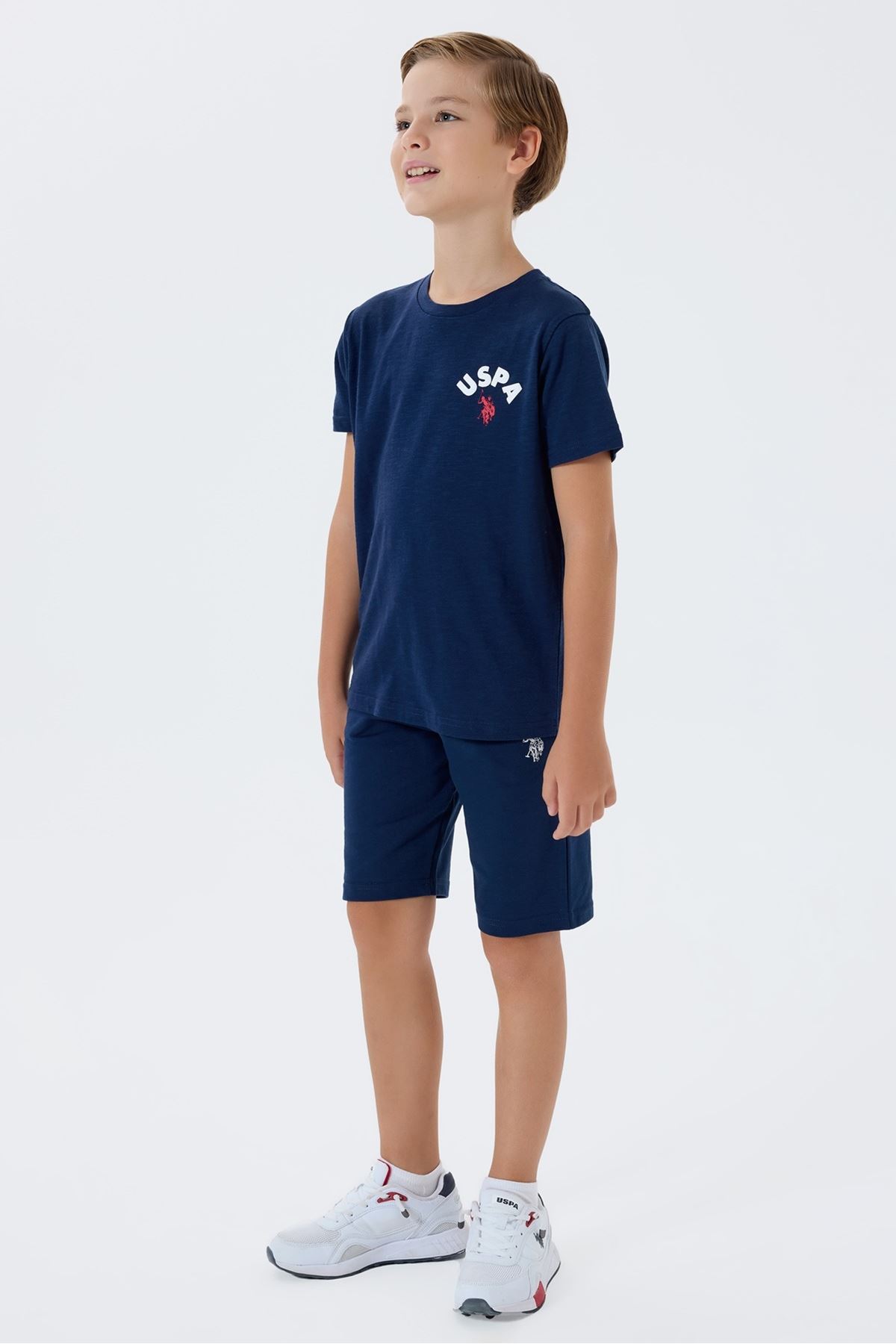 4-15 Yaş Lisanslı Us Polo Assn Erkek Çocuk Takım-Lacivert