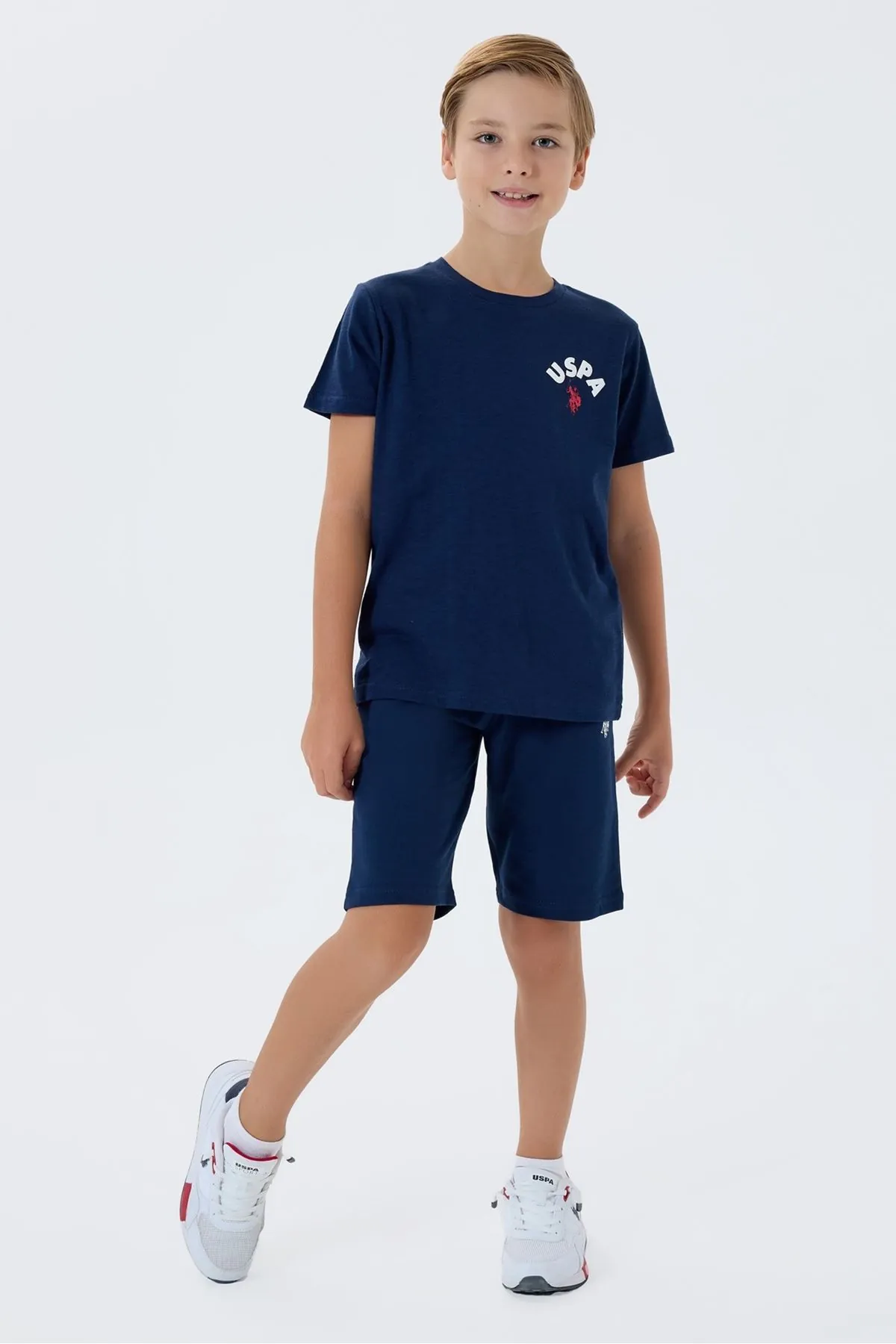 4-15 Yaş Lisanslı Us Polo Assn Erkek Çocuk Takım-Lacivert