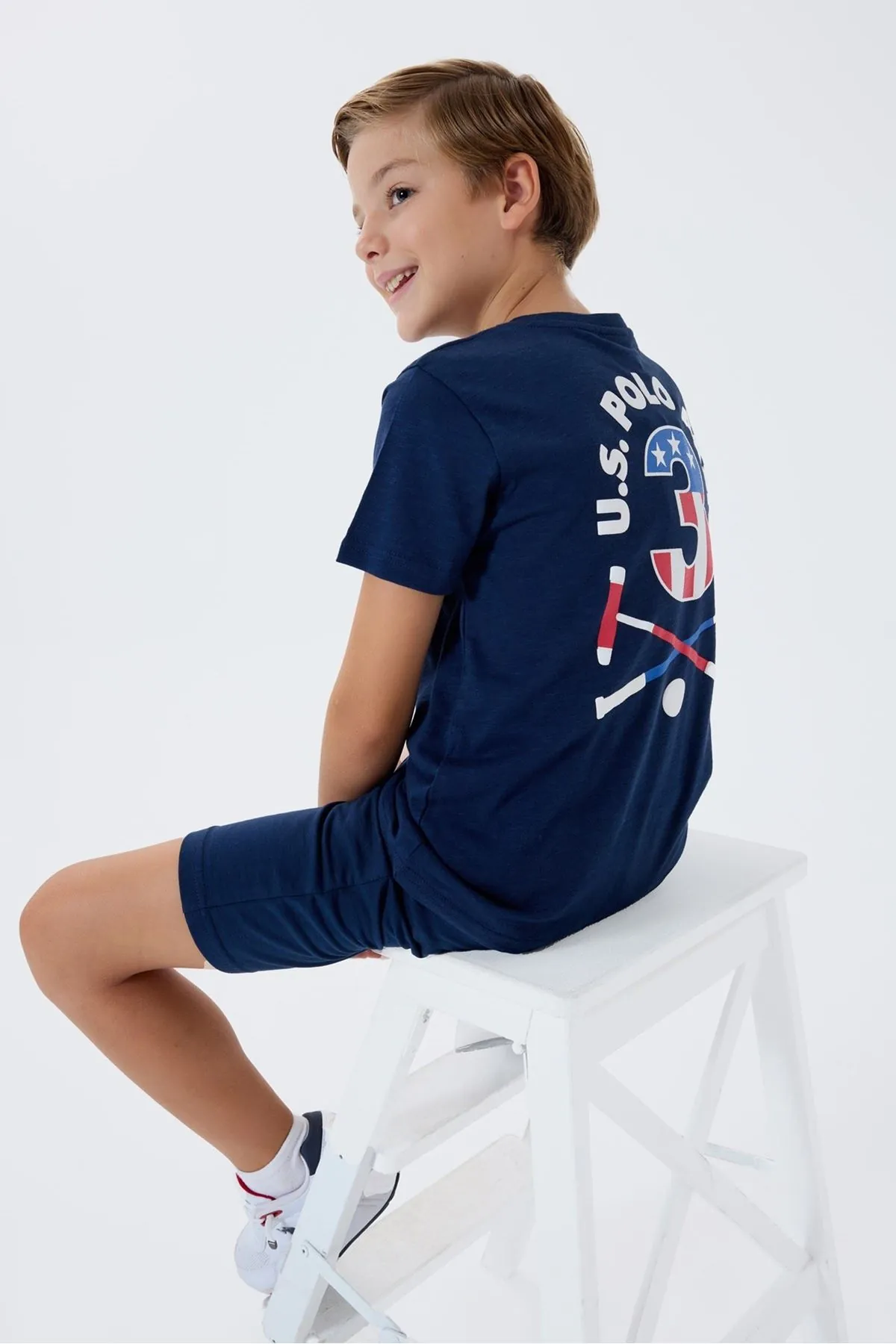 4-15 Yaş Lisanslı Us Polo Assn Erkek Çocuk Takım-Lacivert