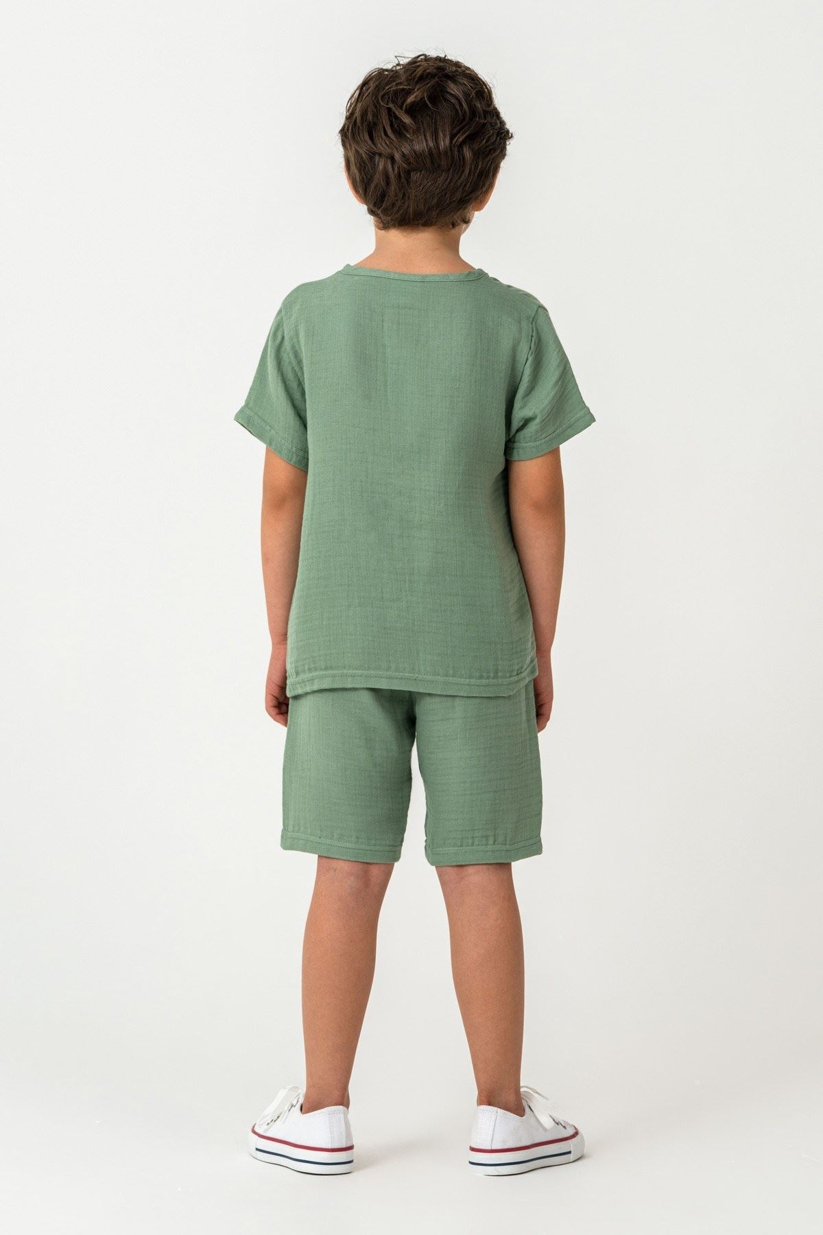 4-15 Yaş Lisanslı Us Polo Assn Erkek Çocuk Takım-Yeşil