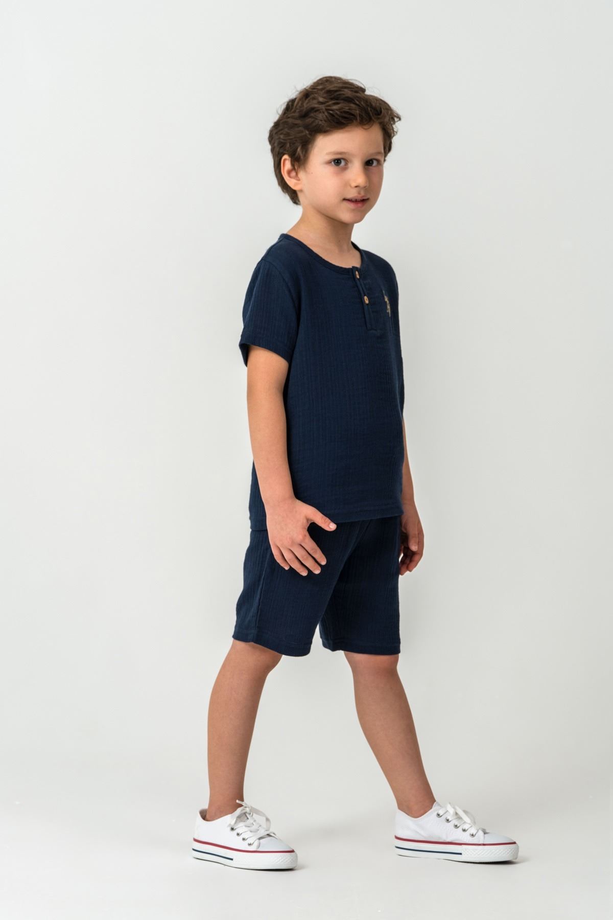 4-15 Yaş Lisanslı Us Polo Assn Erkek Çocuk Takım-Lacivert