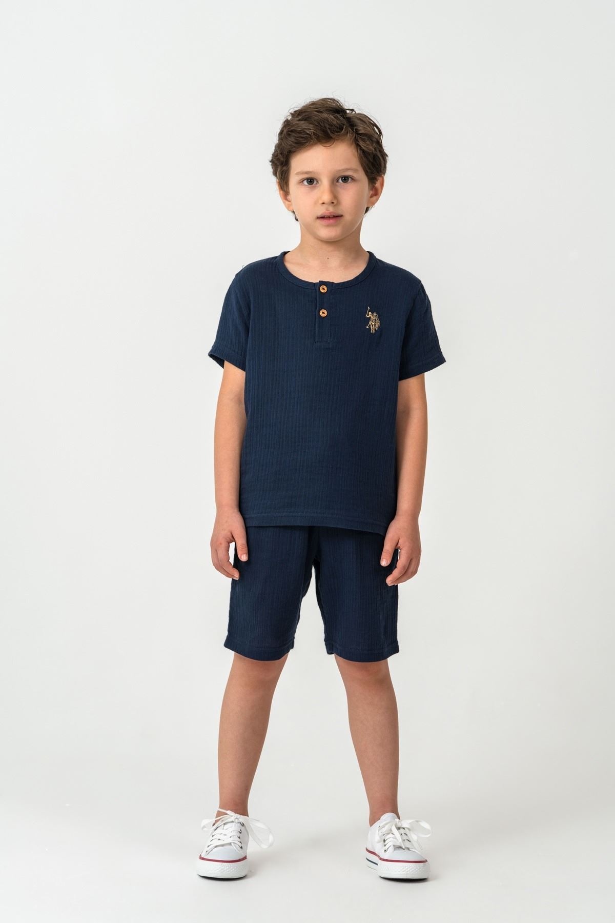 4-15 Yaş Lisanslı Us Polo Assn Erkek Çocuk Takım-Lacivert