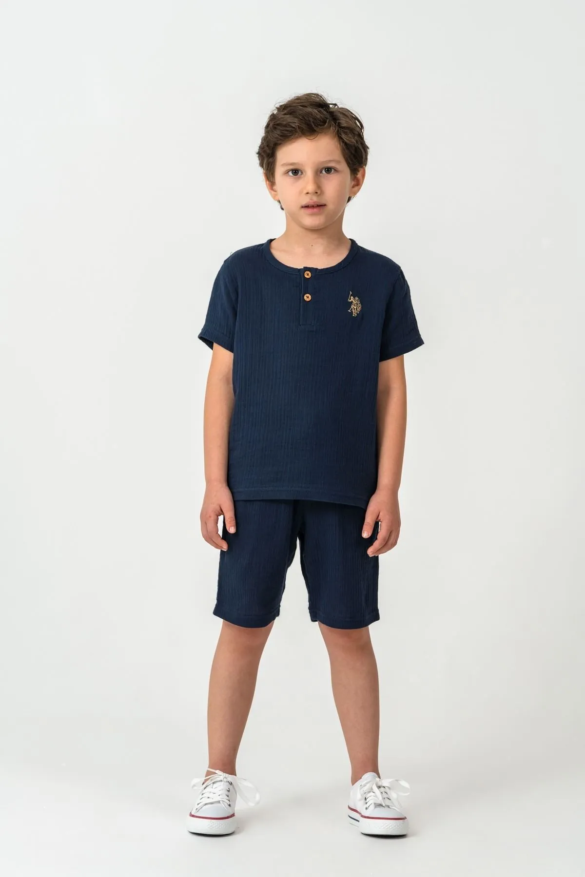 4-15 Yaş Lisanslı Us Polo Assn Erkek Çocuk Takım-Lacivert