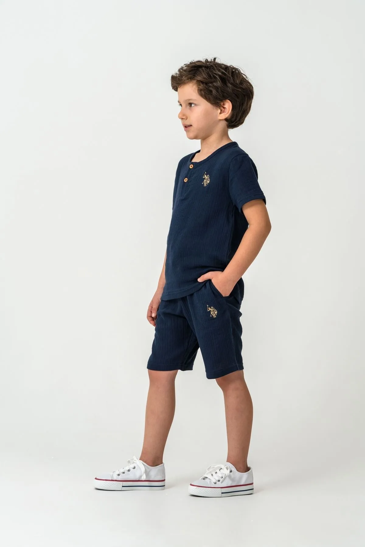 4-15 Yaş Lisanslı Us Polo Assn Erkek Çocuk Takım-Lacivert