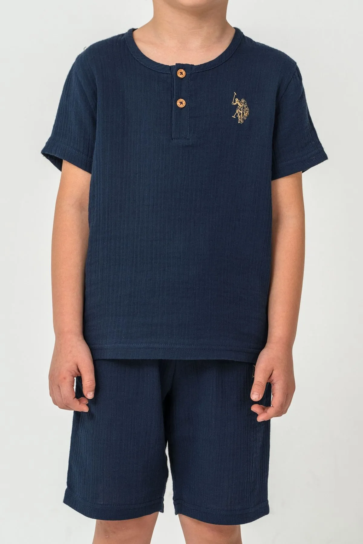 4-15 Yaş Lisanslı Us Polo Assn Erkek Çocuk Takım-Lacivert