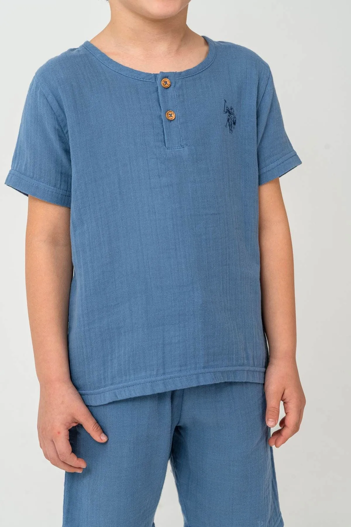 4-15 Yaş Lisanslı Us Polo Assn Erkek Çocuk Takım-İndigo