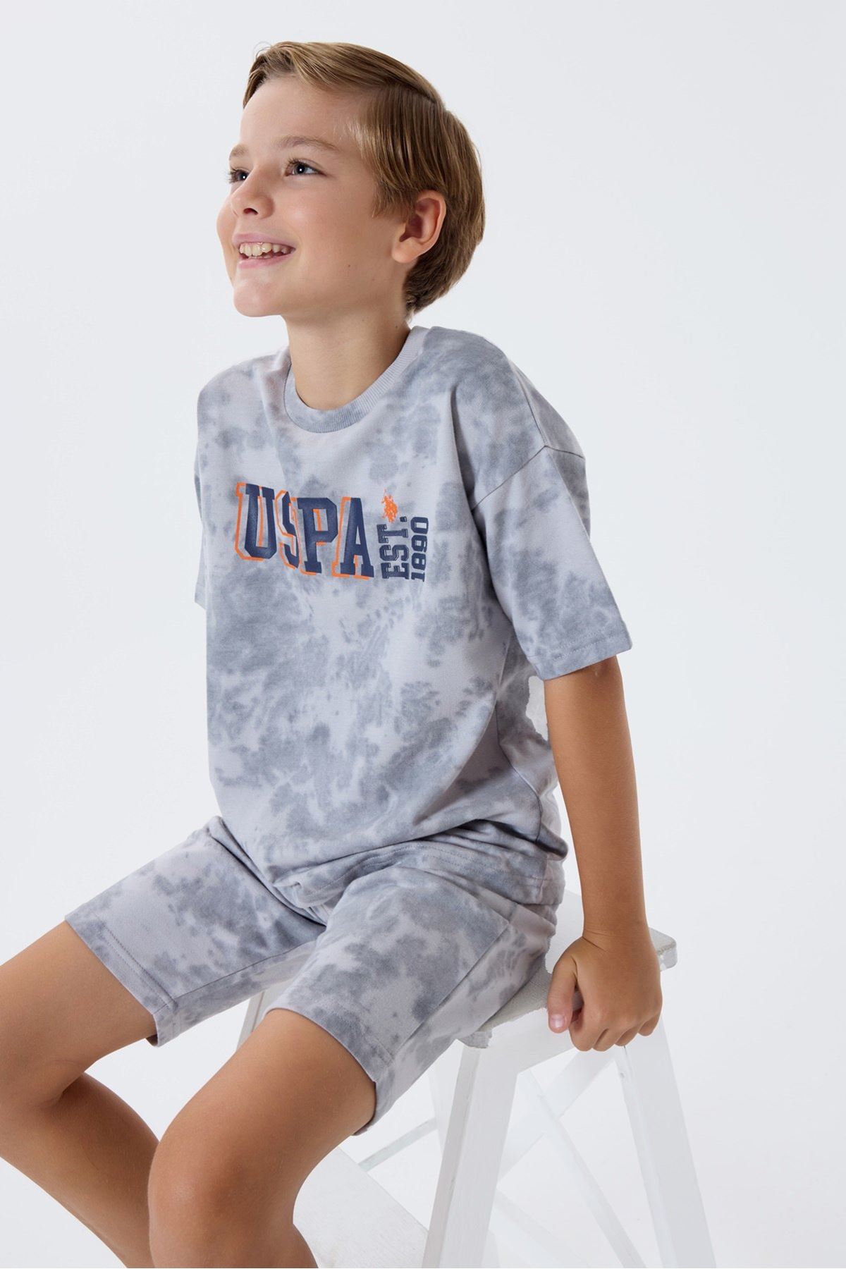 4-15 Yaş Lisanslı Us Polo Assn Erkek Çocuk Takım-Uzay Grisi