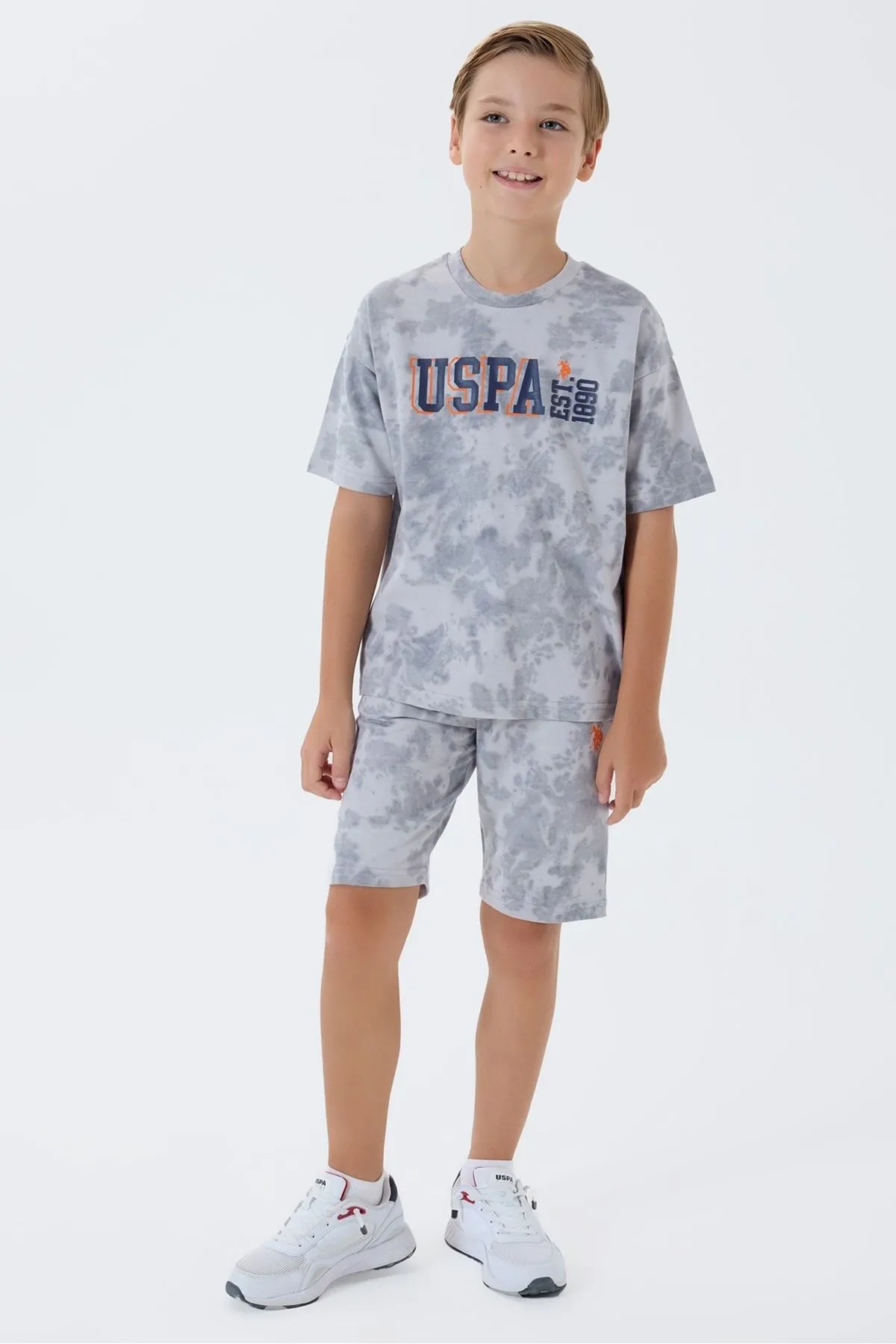 4-15 Yaş Lisanslı Us Polo Assn Erkek Çocuk Takım-Uzay Grisi