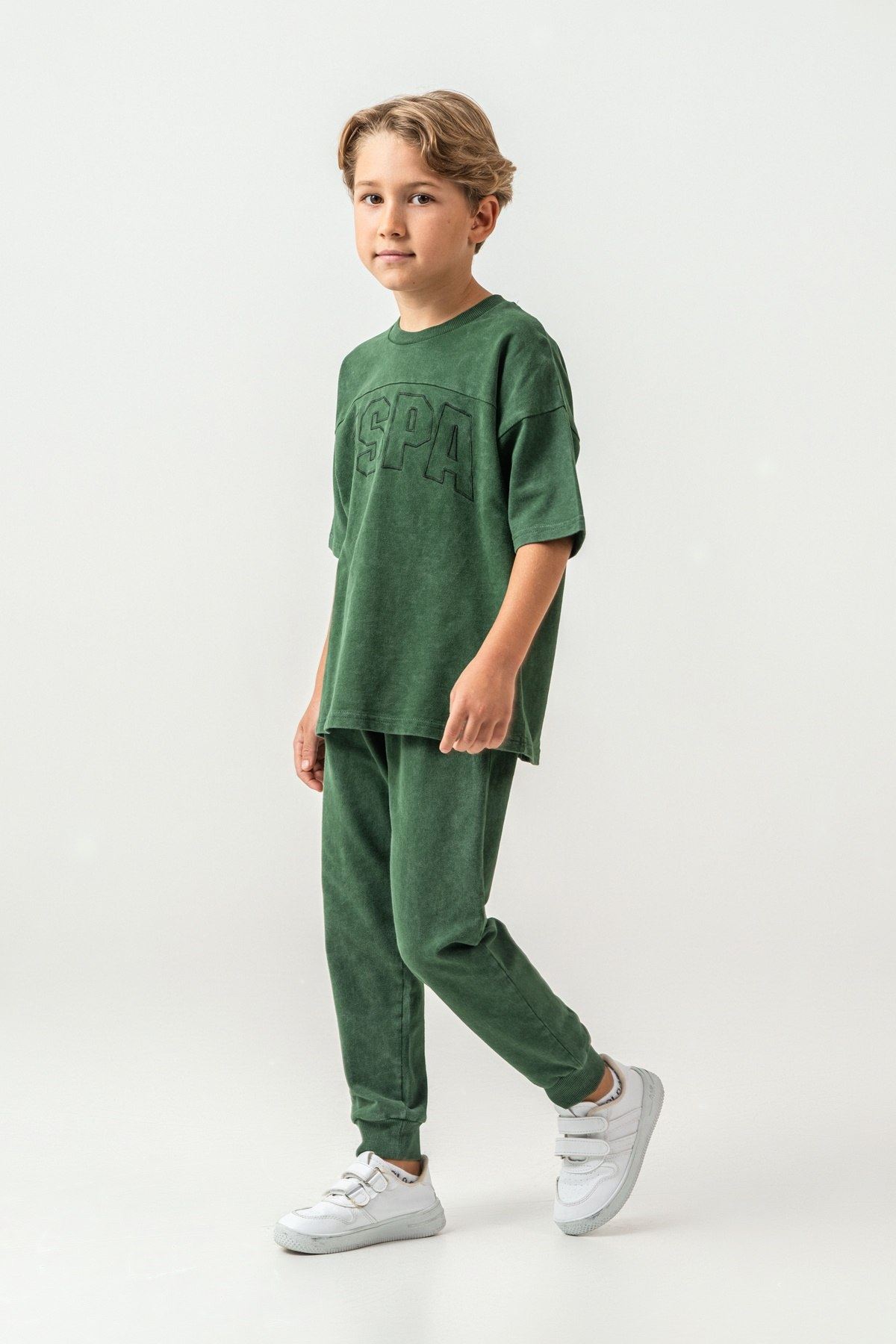 4-15 Yaş Lisanslı Us Polo Assn Erkek Çocuk Takım-Yeşil